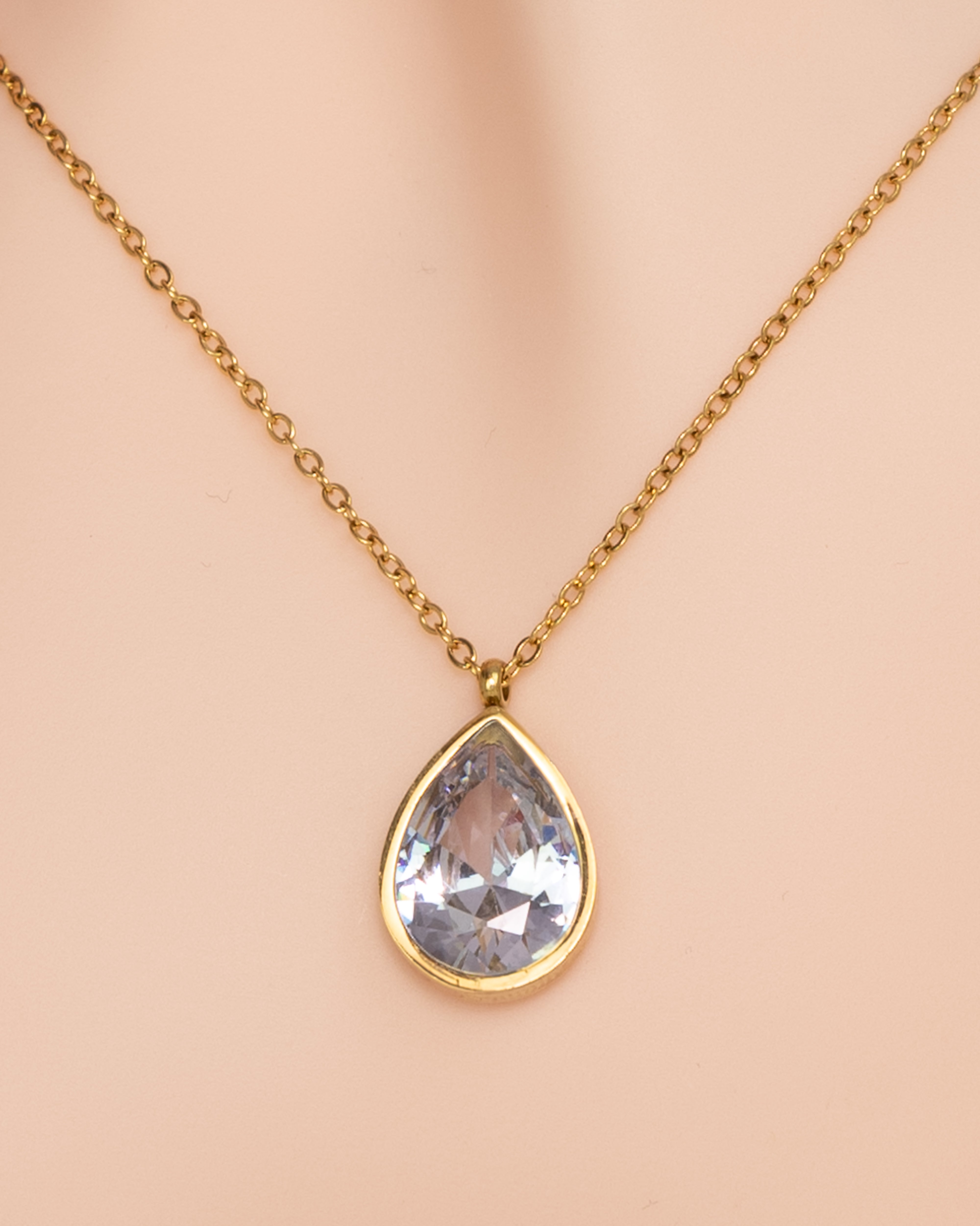Radiant Teardrop Gem-Halskette - Glanzor