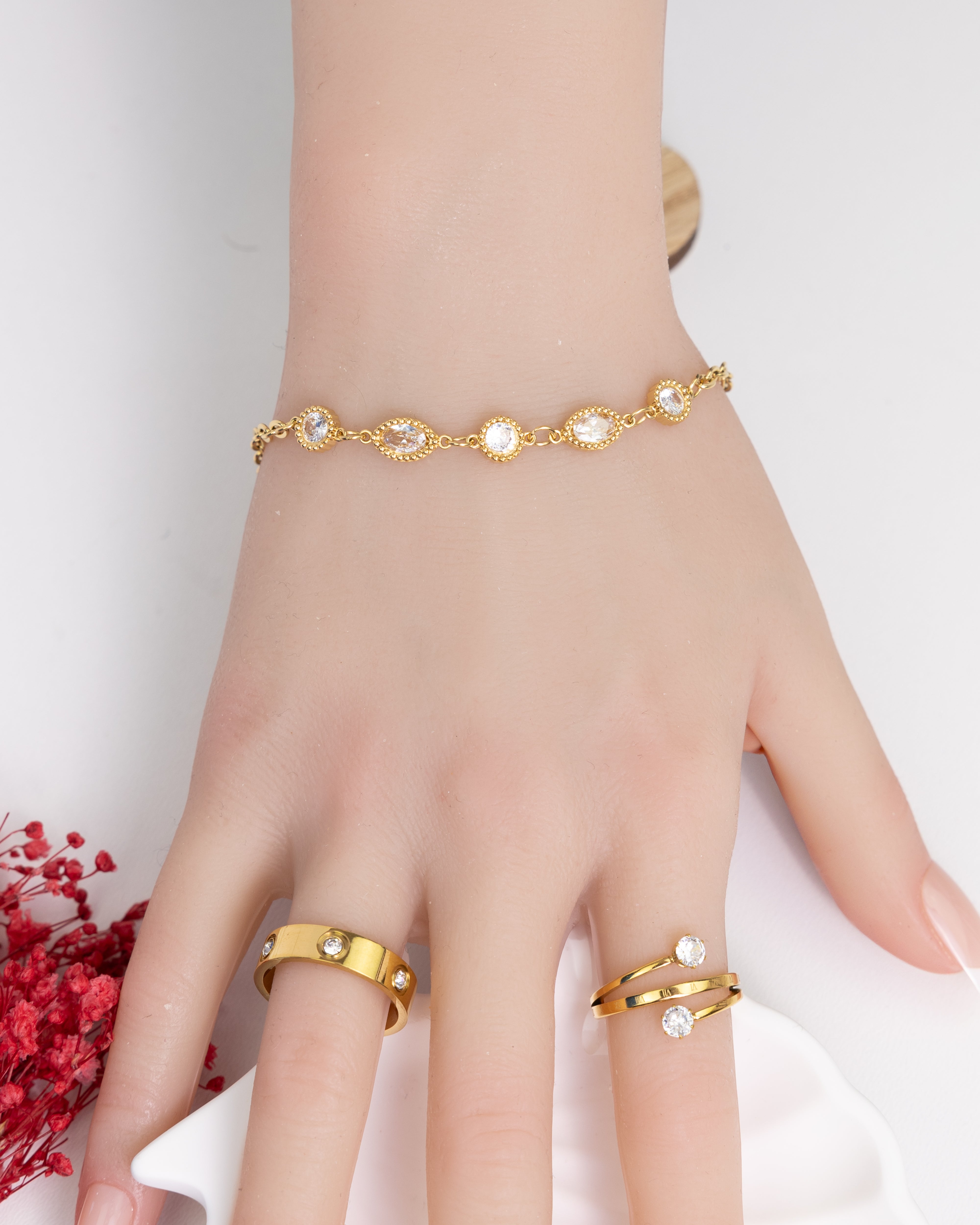 GQGQ-Glänzenden Kristallen Armband - Glanzor