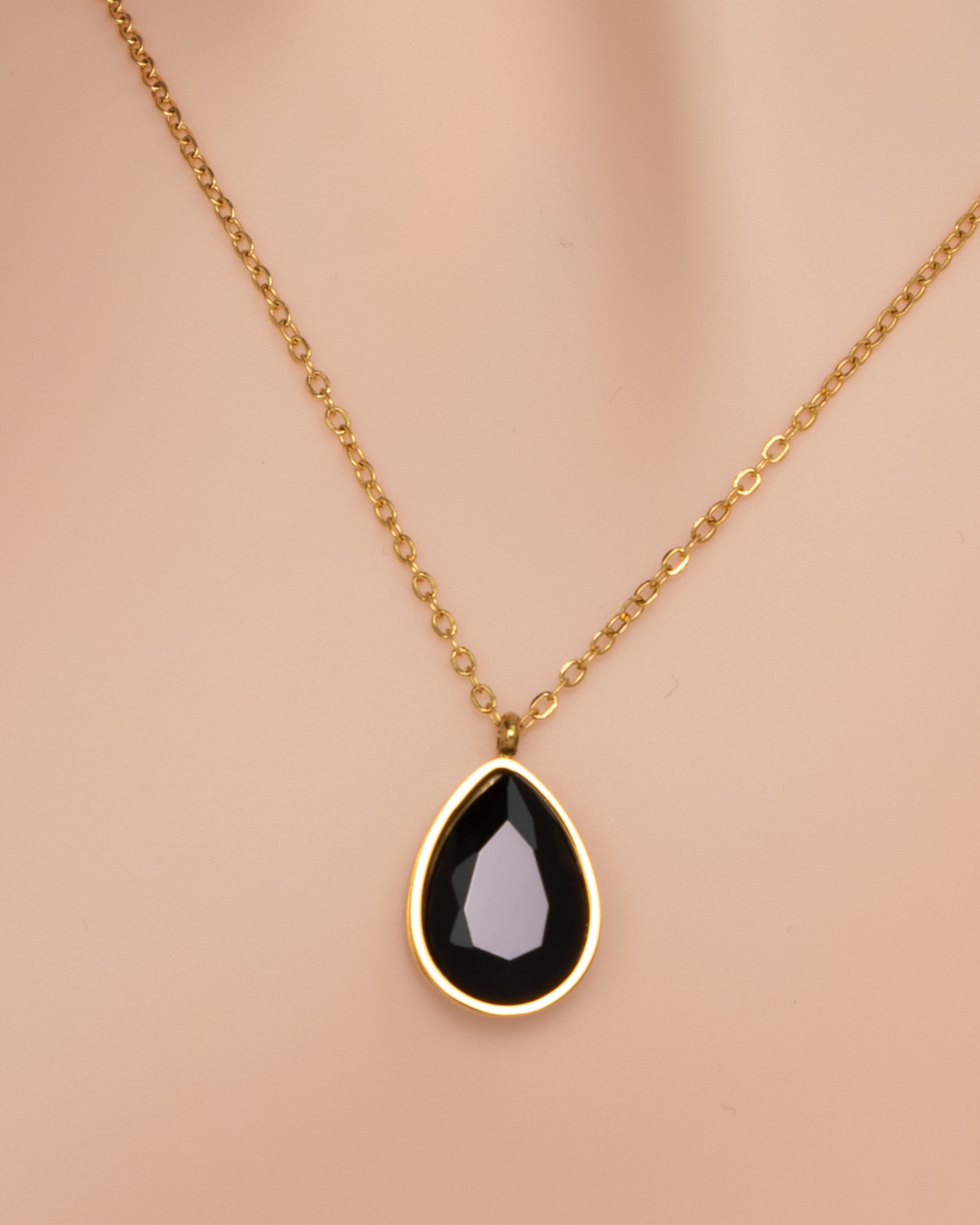 Radiant Teardrop Gem Halskette-S - Glanzor