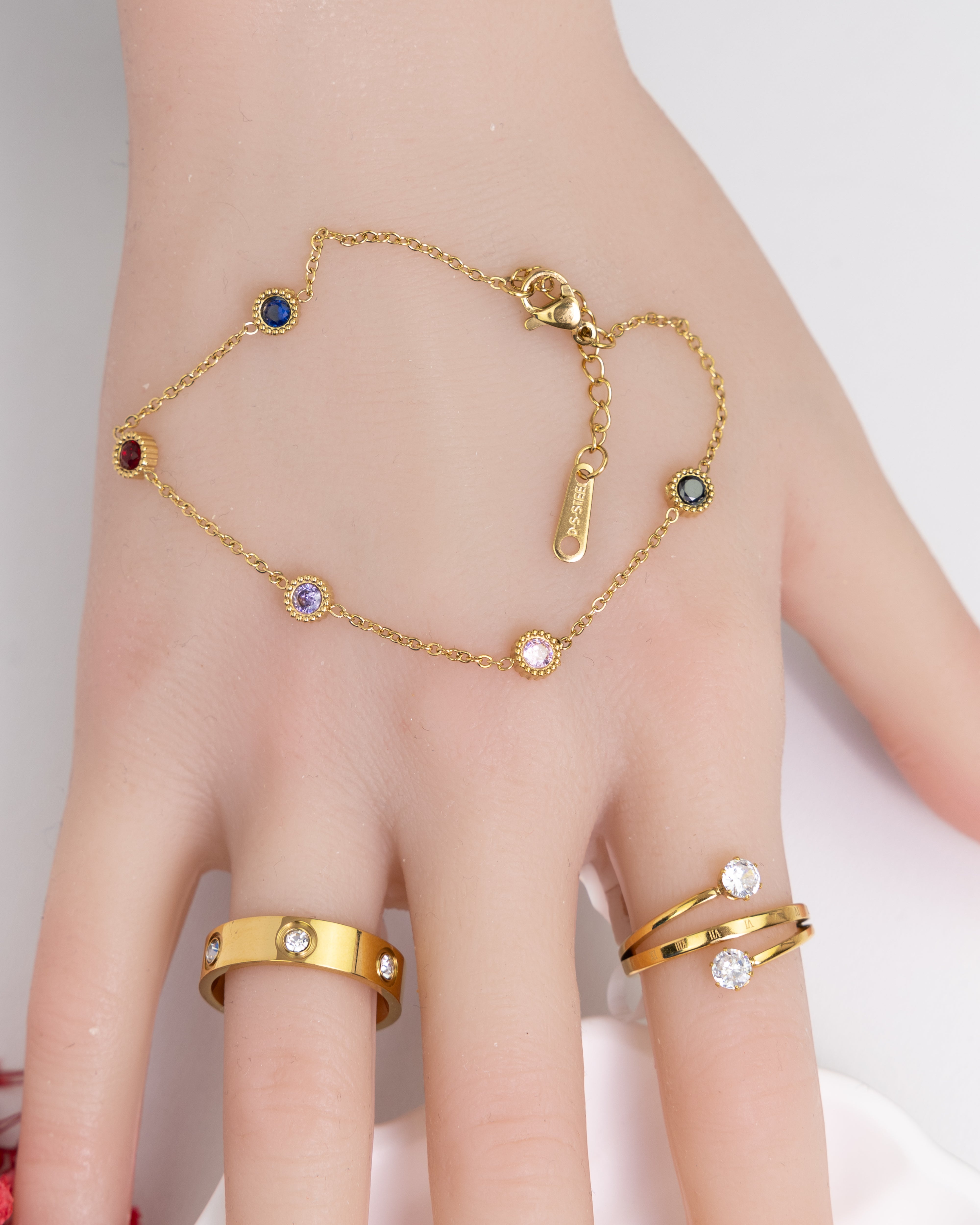 BK-Buntes Kristall-Armband