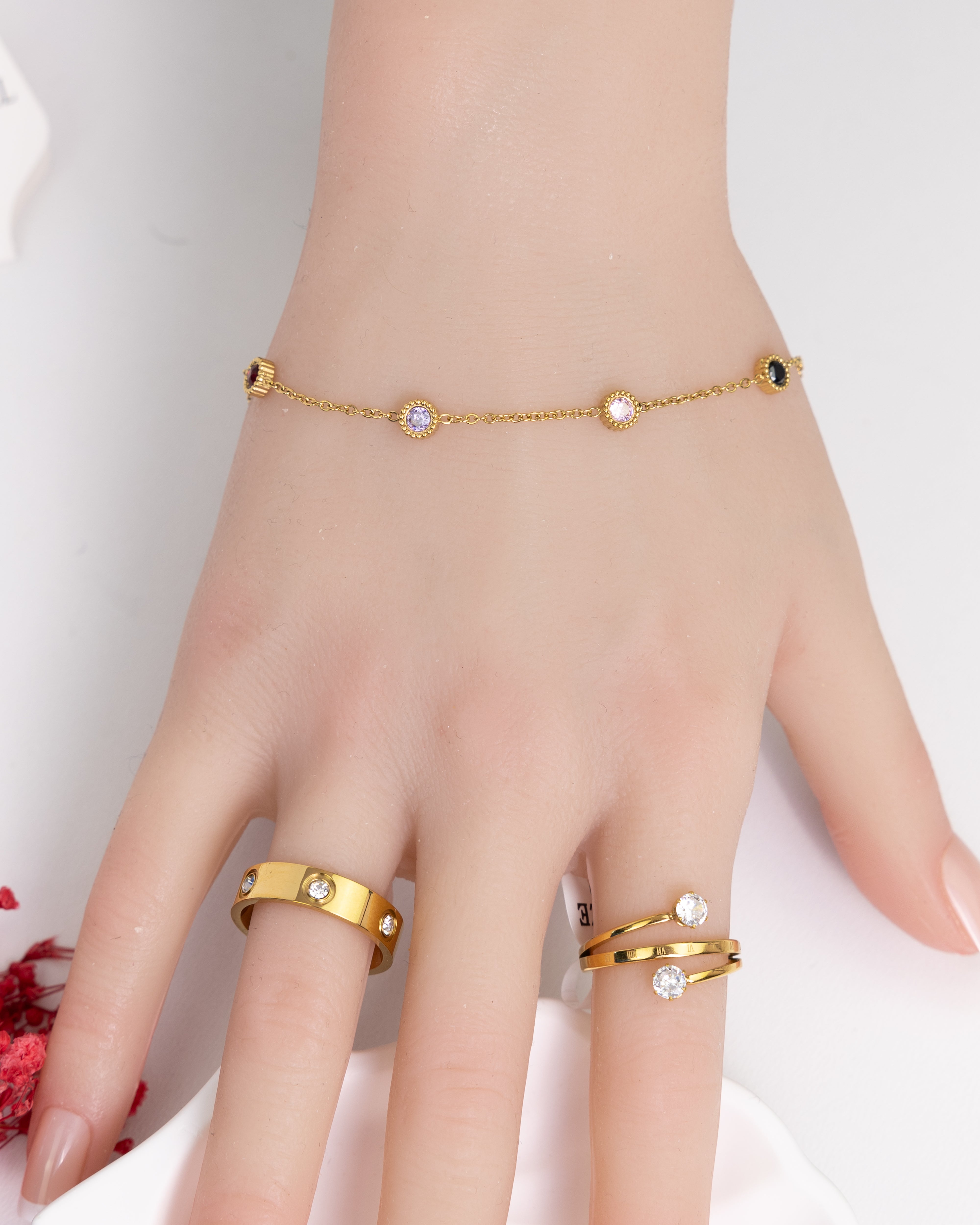 BK-Buntes Kristall-Armband - Glanzor