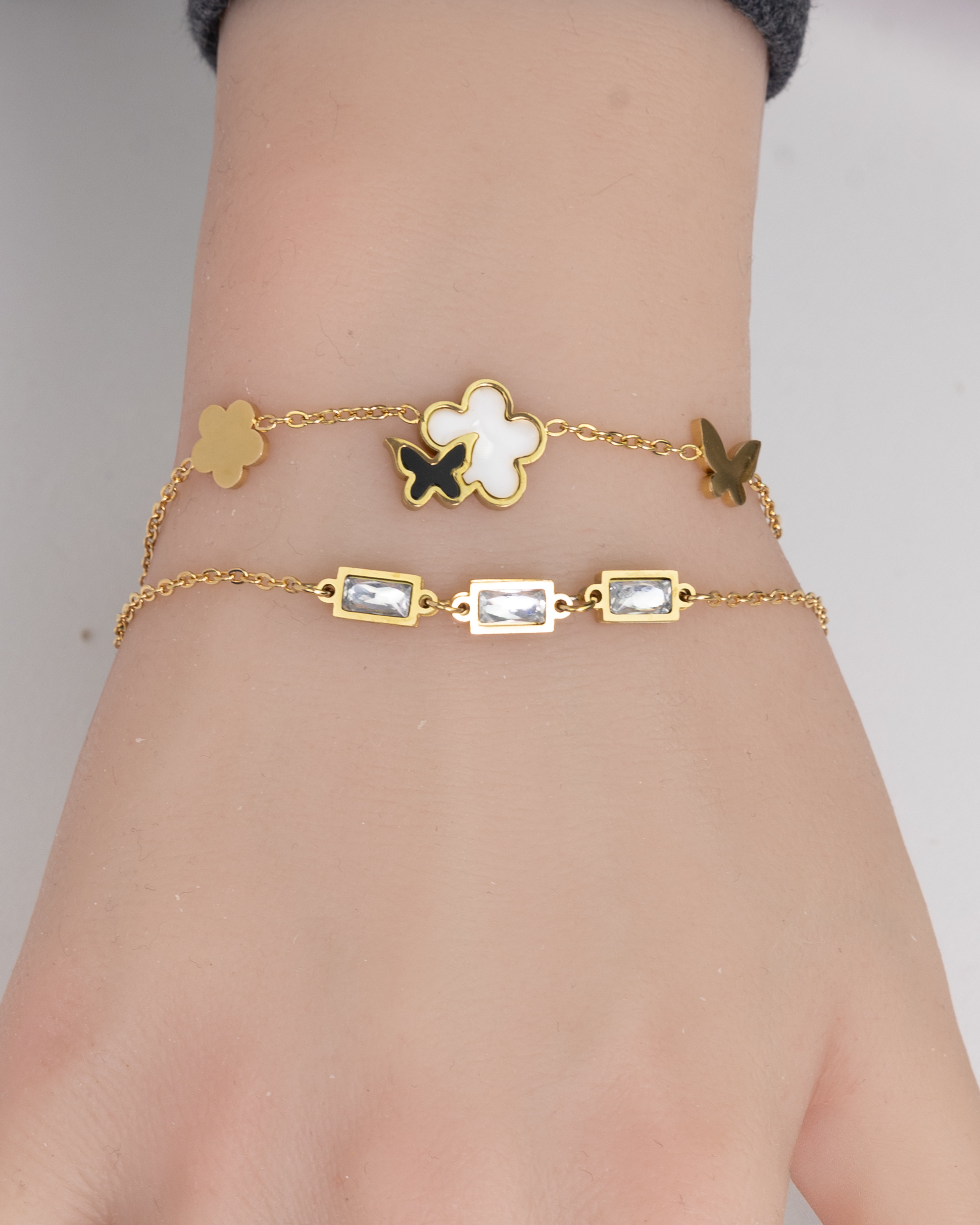 RS-Rosen-Schmetterling Armband