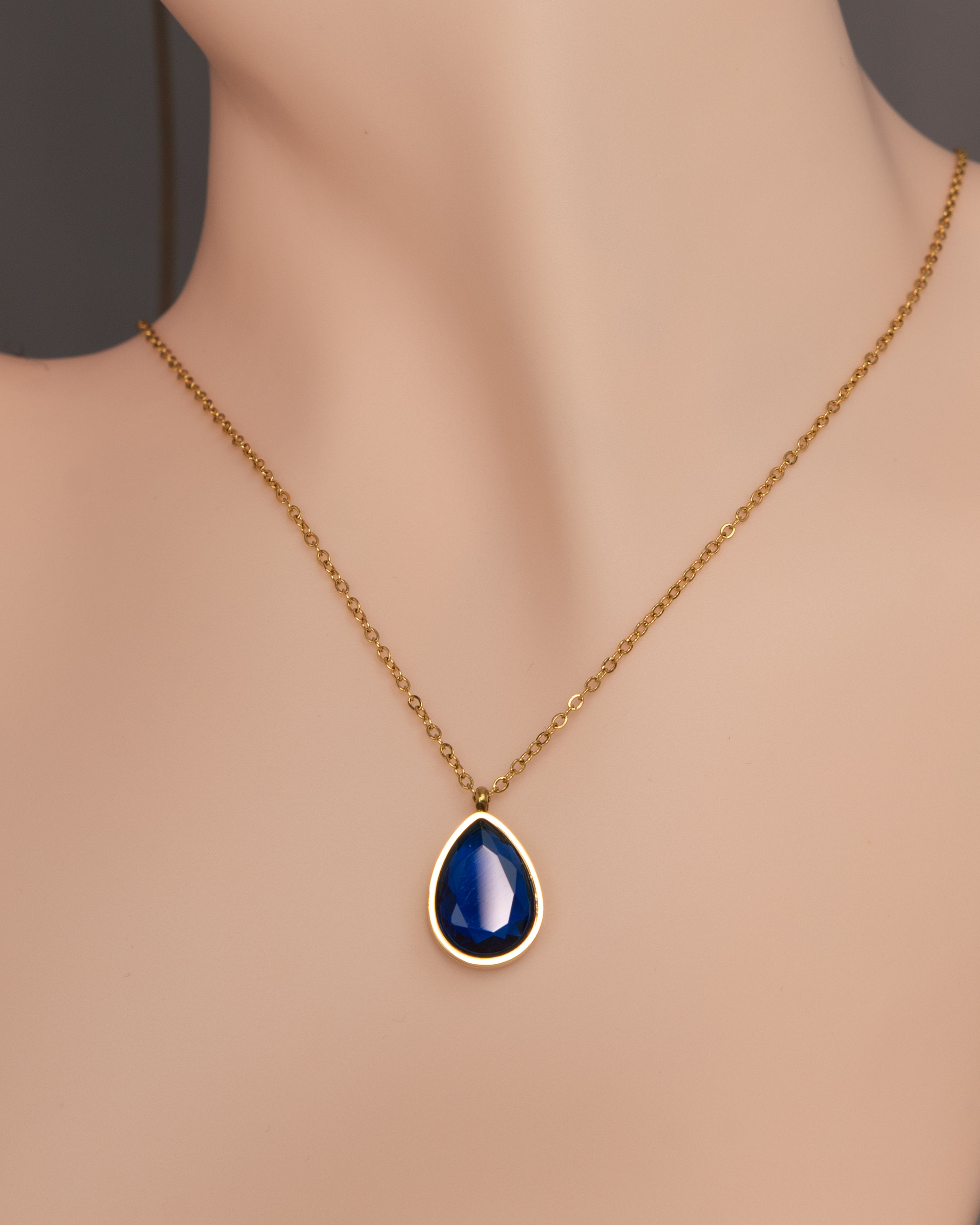 Radiant Teardrop Gem-Halskette - Glanzor
