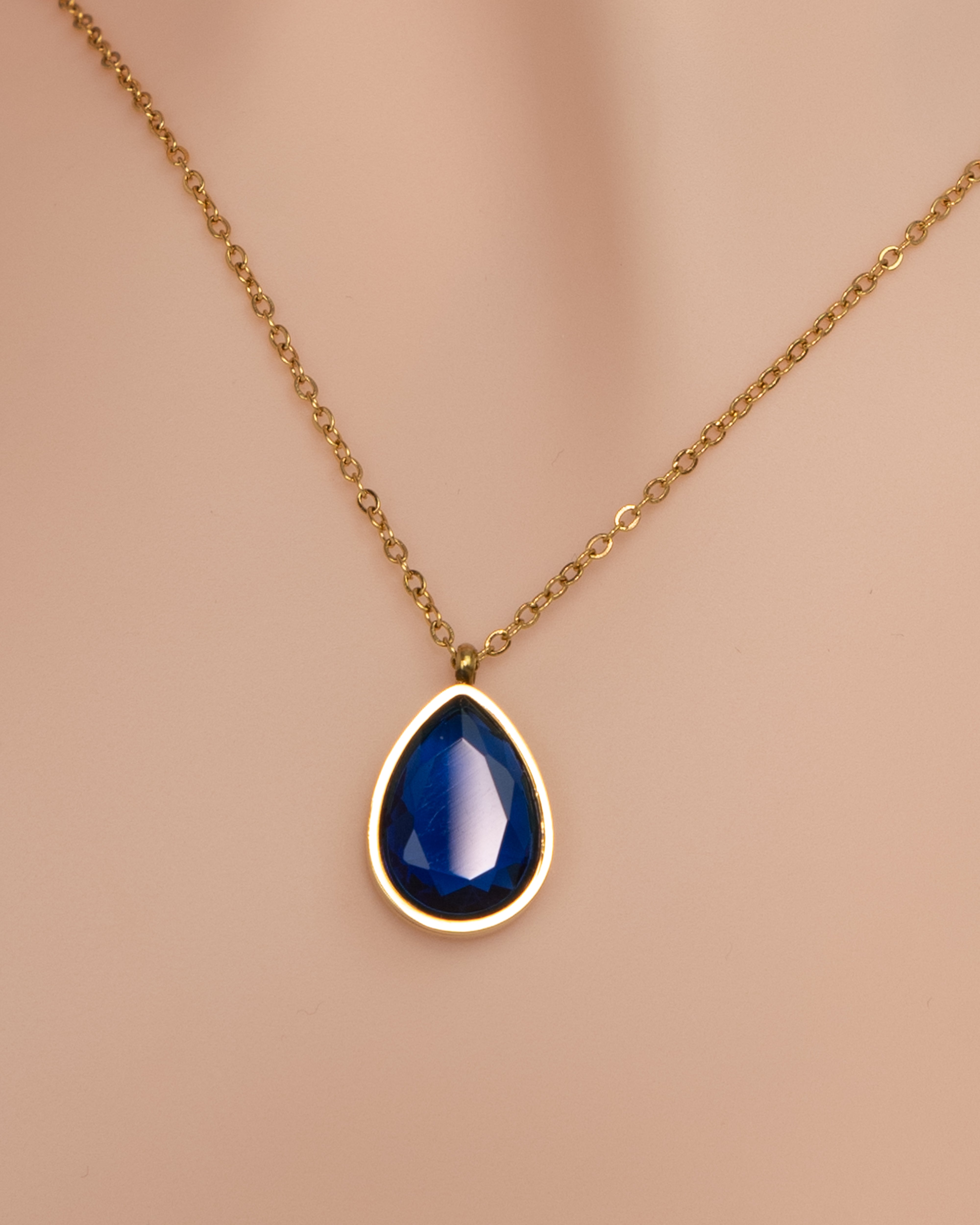 Radiant Teardrop Gem-Halskette - Glanzor