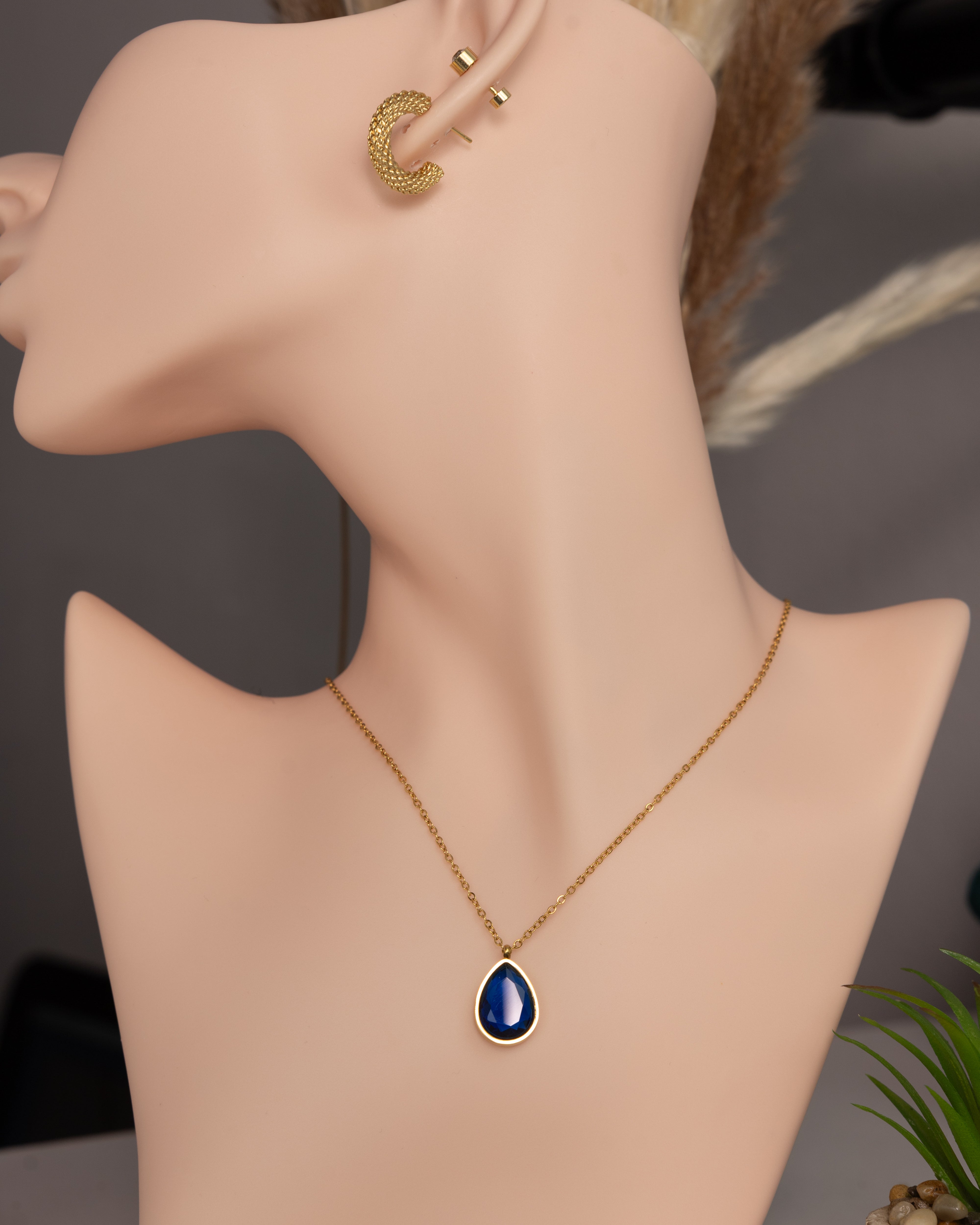 Radiant Teardrop Gem-Halskette - Glanzor