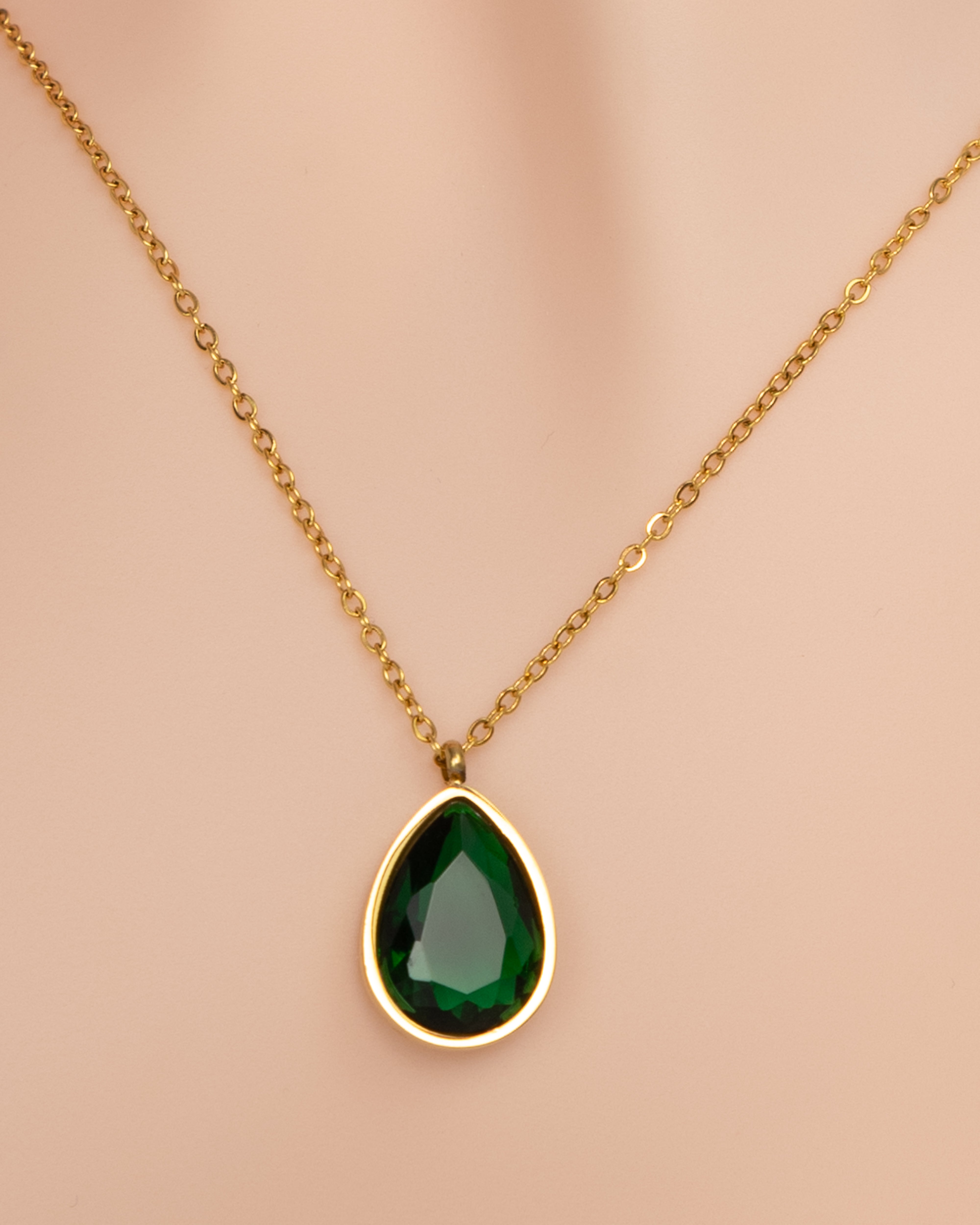Radiant Teardrop Gem-Halskette - Glanzor