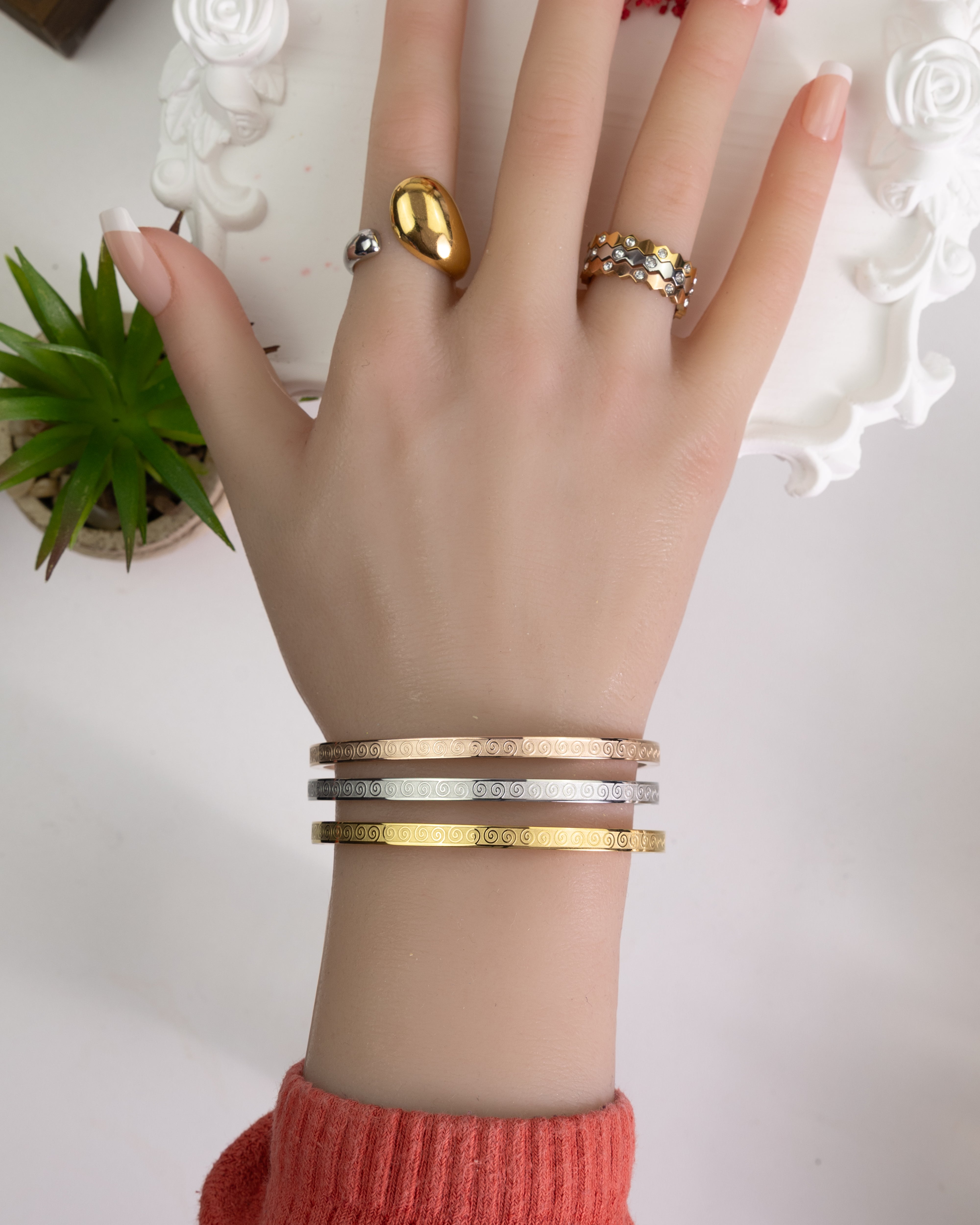 ASUD-Tricolor Spirale Armband