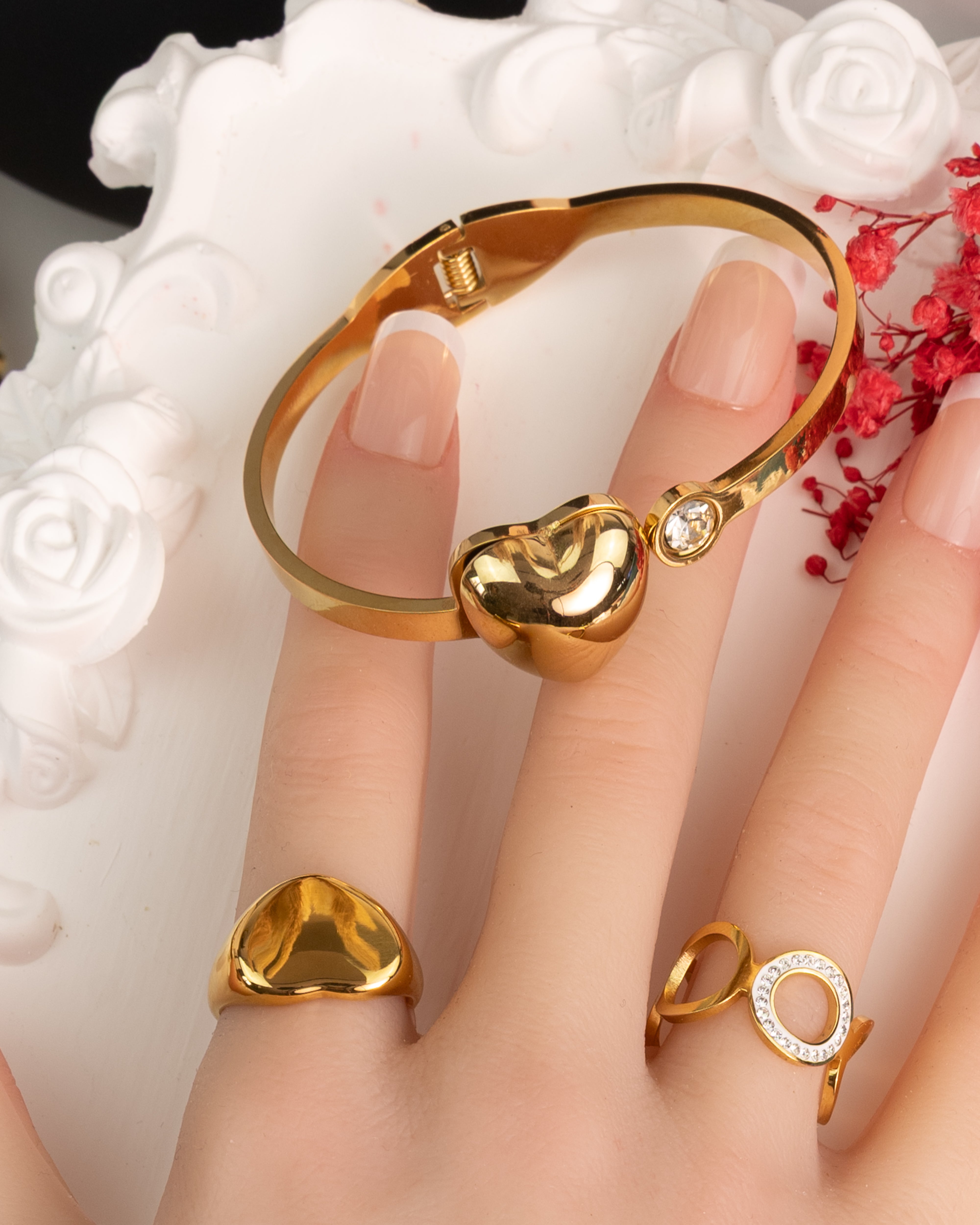 HUDA-Herz aus Gold Armband