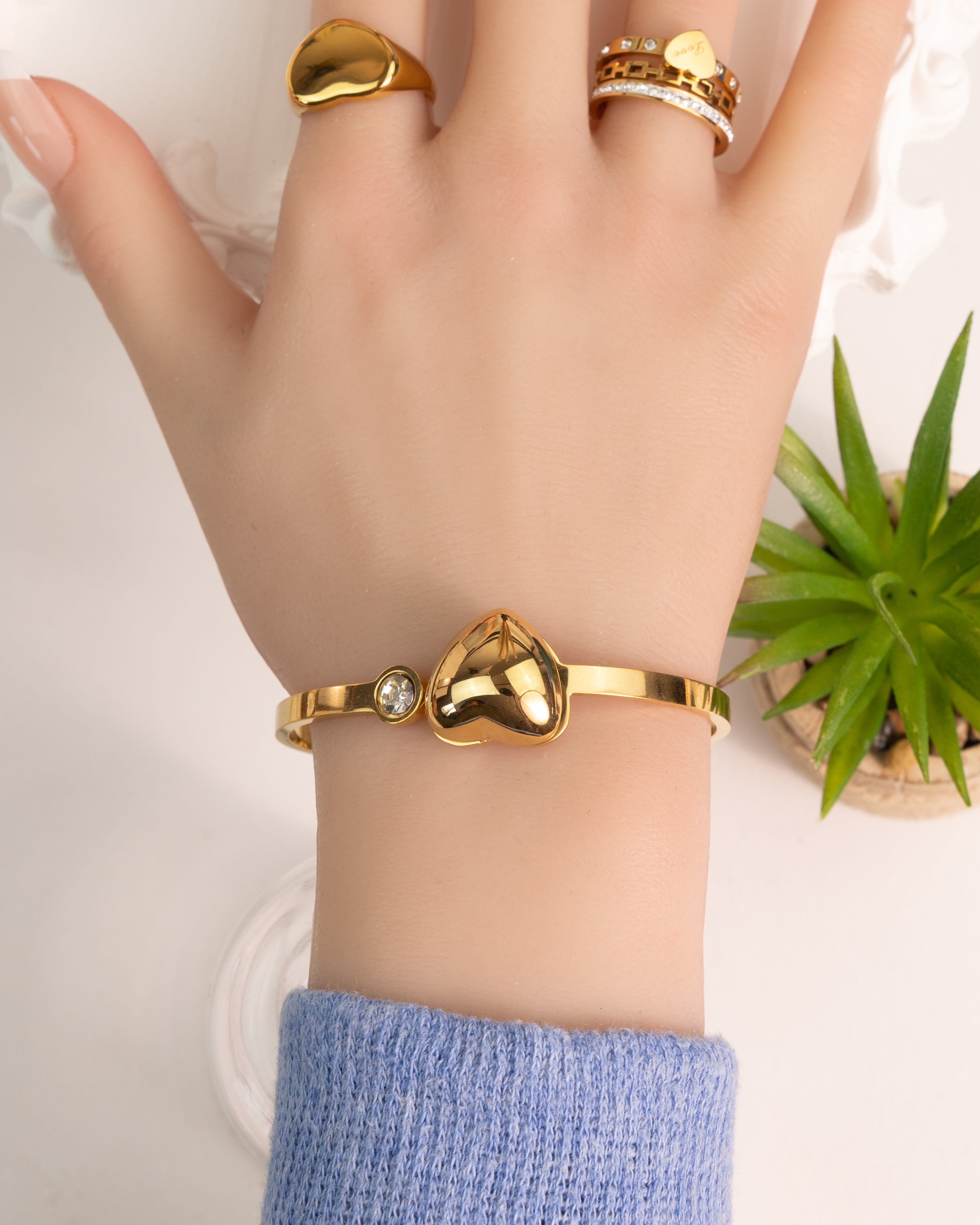 HUDA-Herz aus Gold Armband