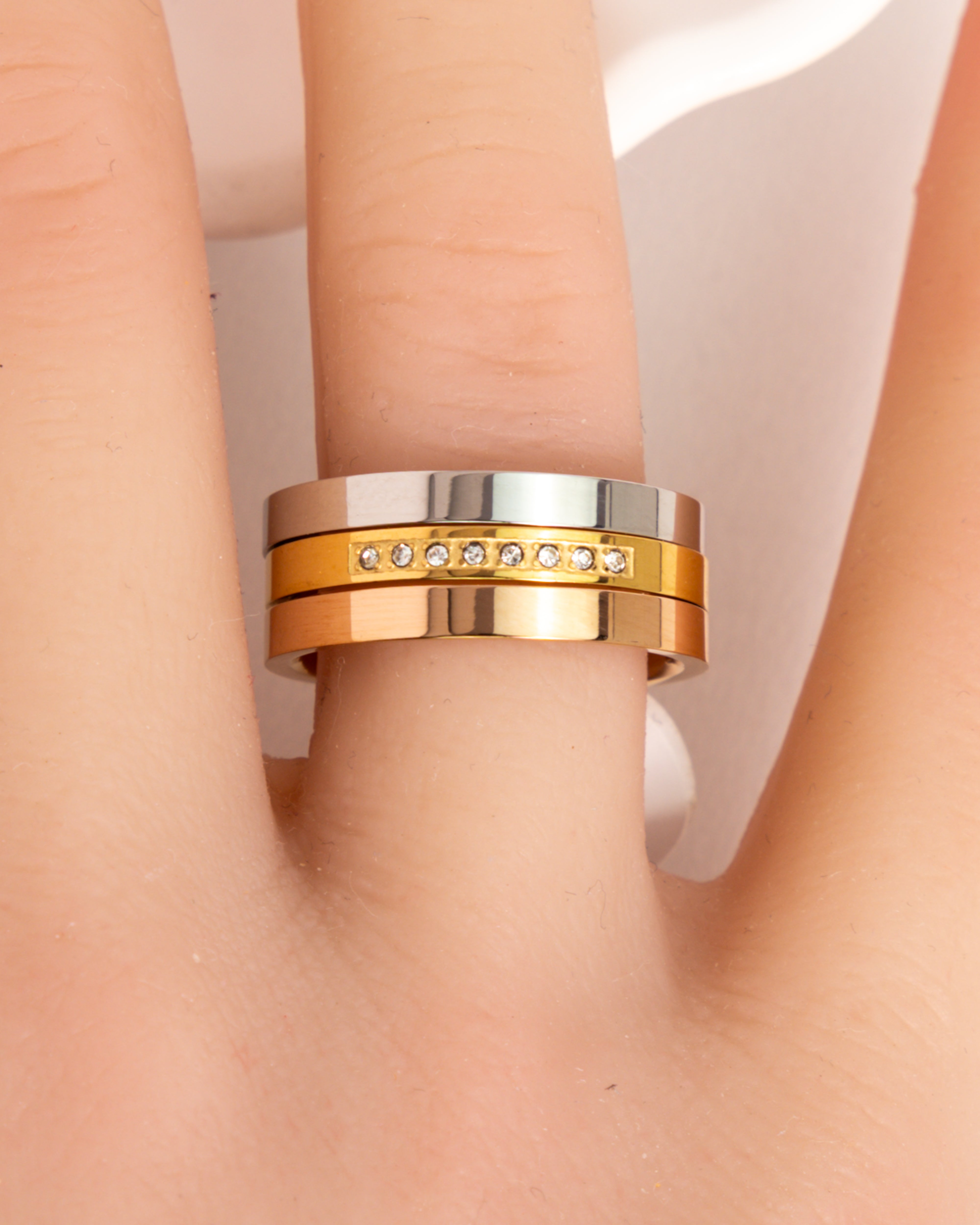 SANA-3Farben Ring - Glanzor