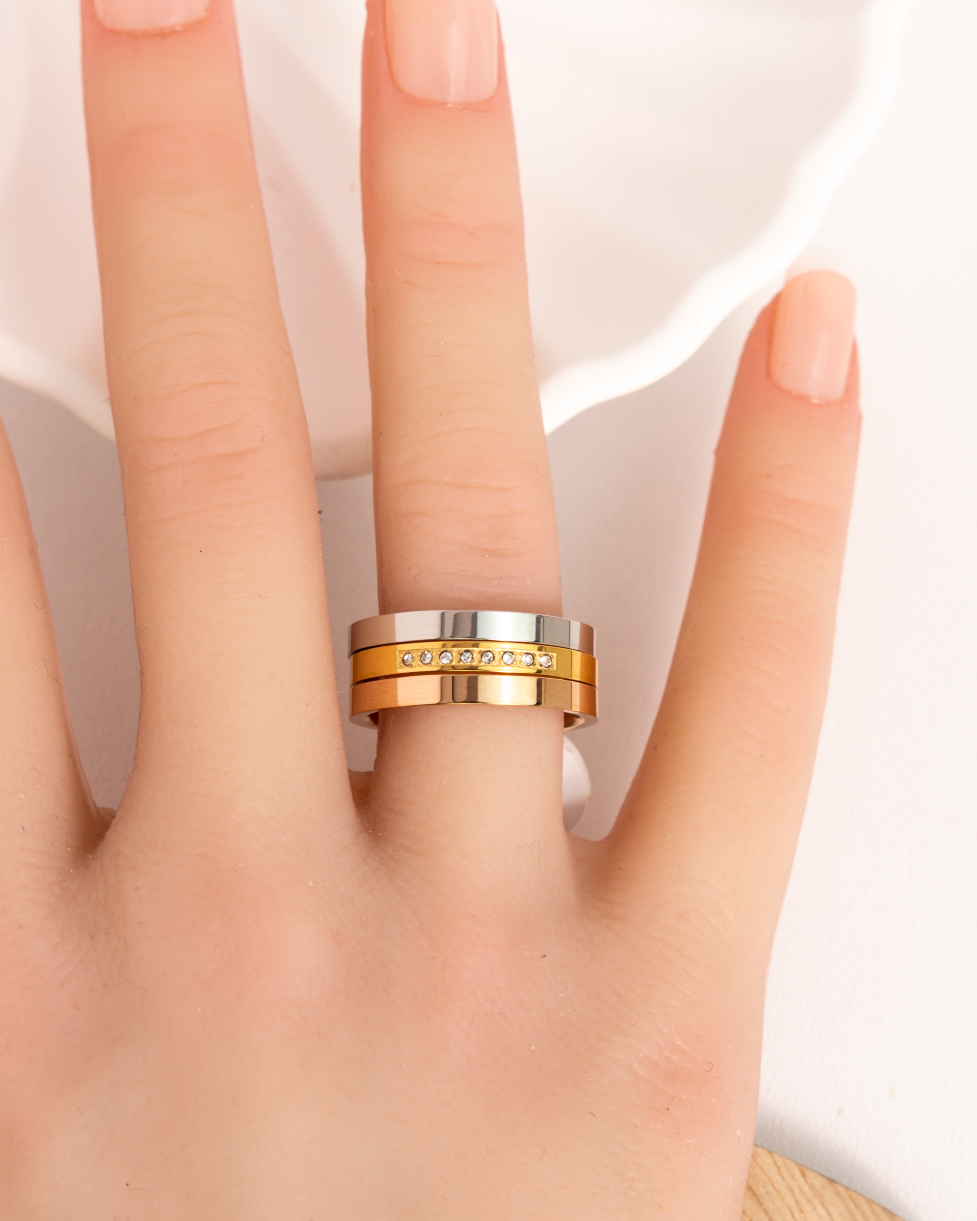 SANA-3Farben Ring - Glanzor