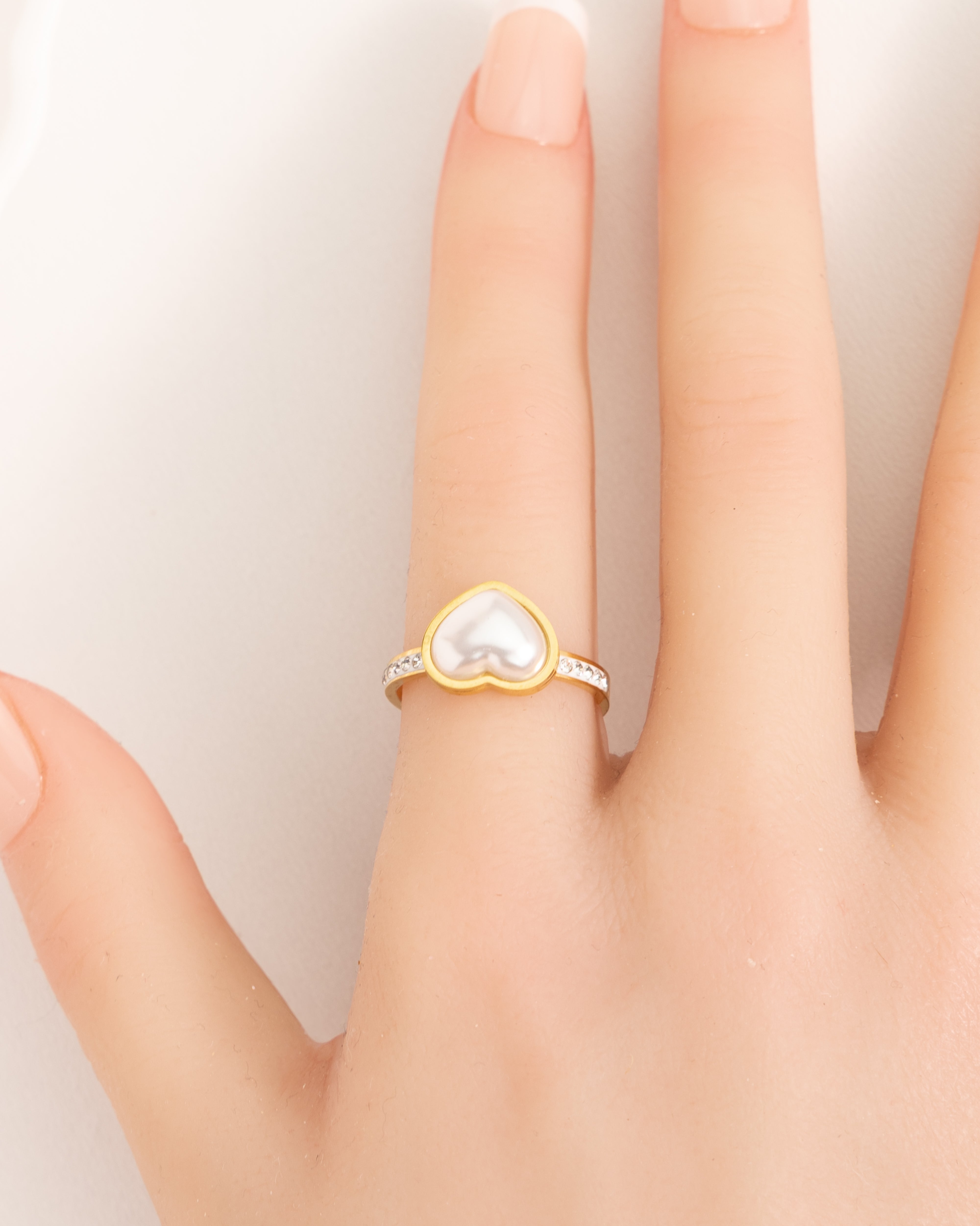 GK-Perlenherz Ring