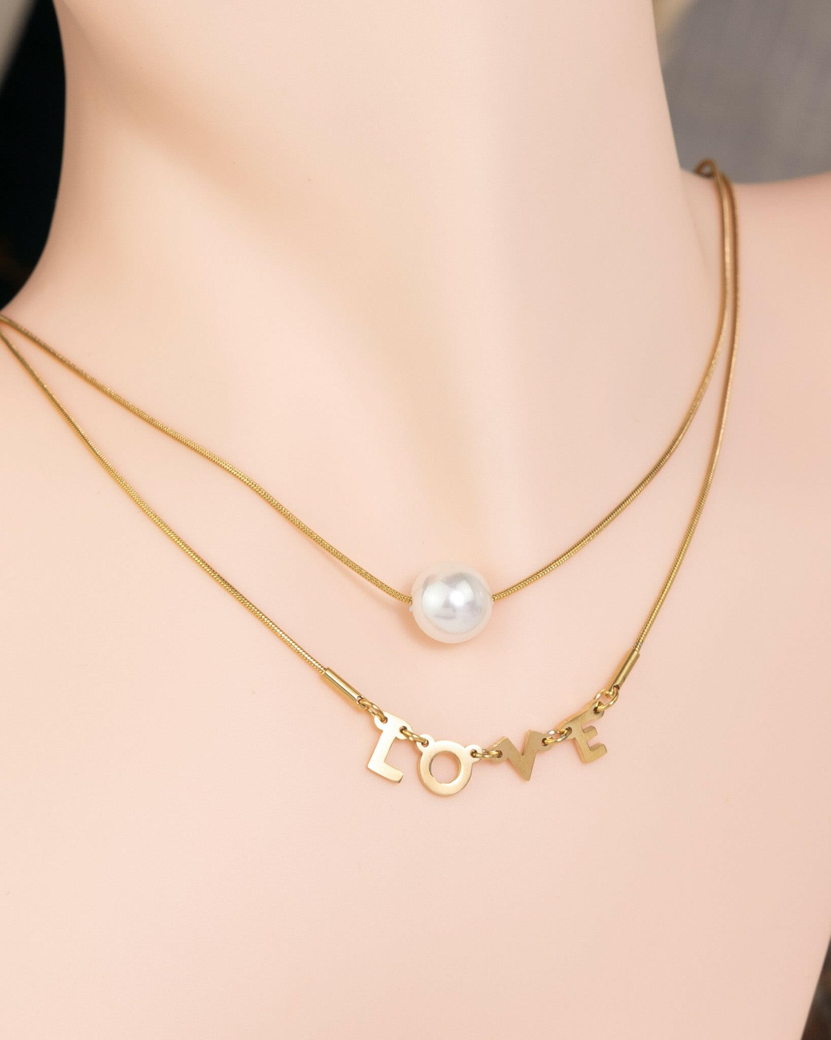 Timeless Love Pearl Lariat- Halskette - Glanzor