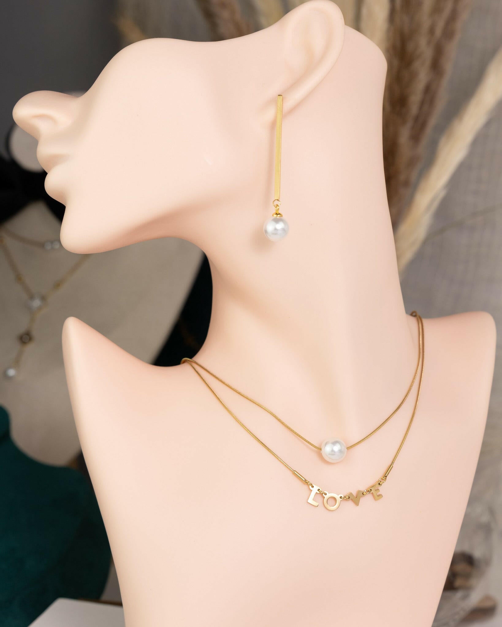 Timeless Love Pearl Lariat- Halskette - Glanzor