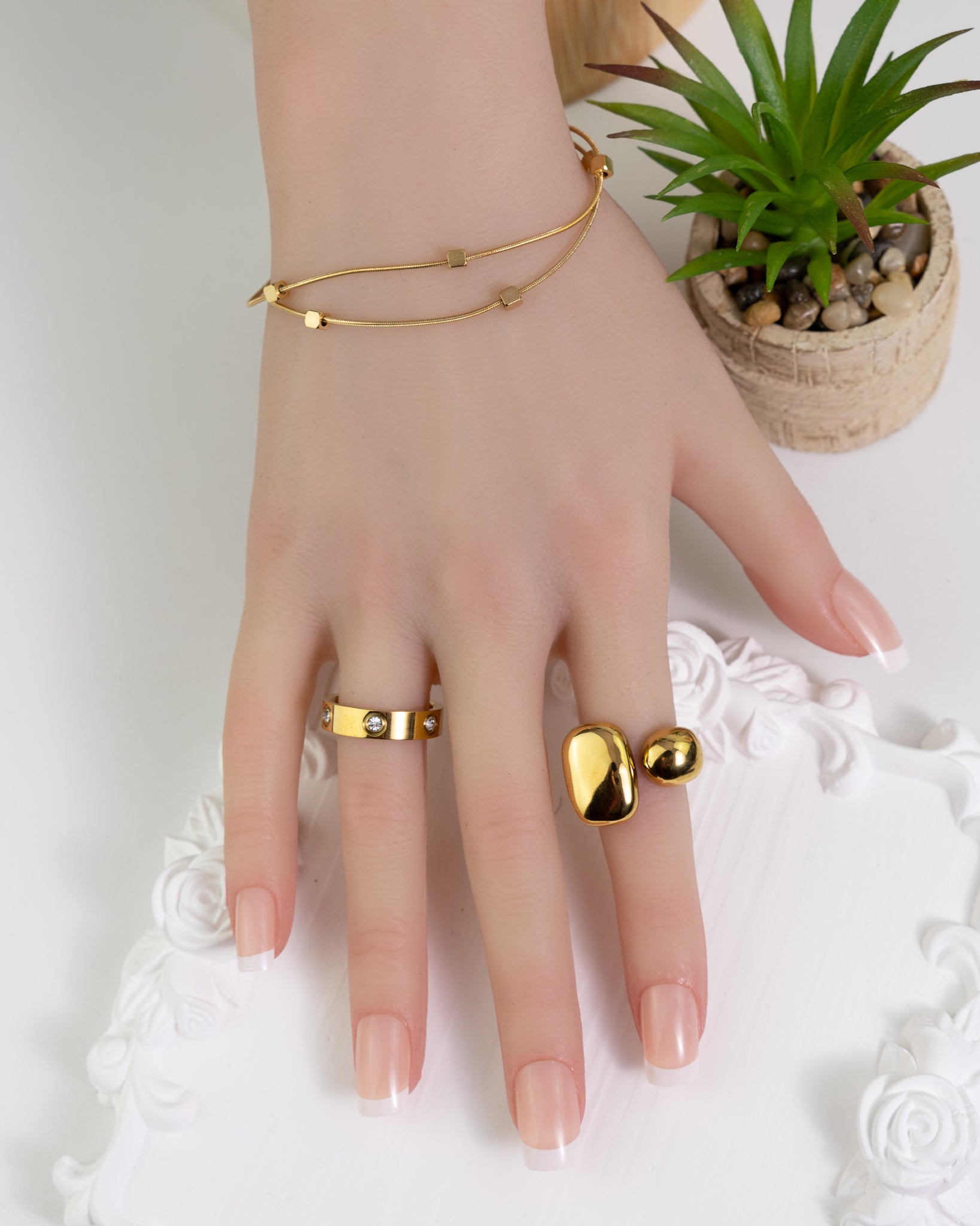 FOFA - Quadratkettenarmband - Glanzor