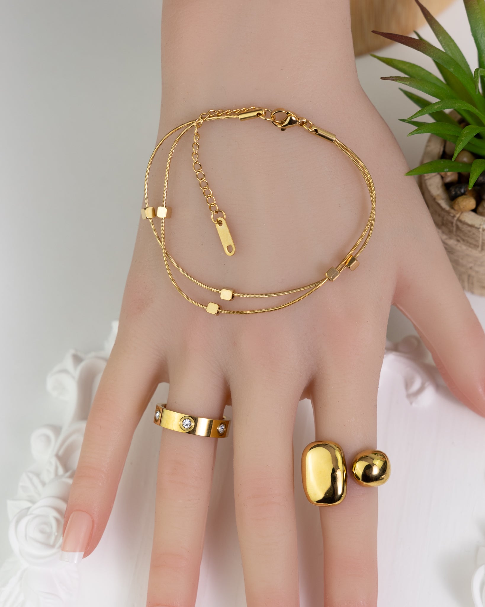 FOFA - Quadratkettenarmband - Glanzor