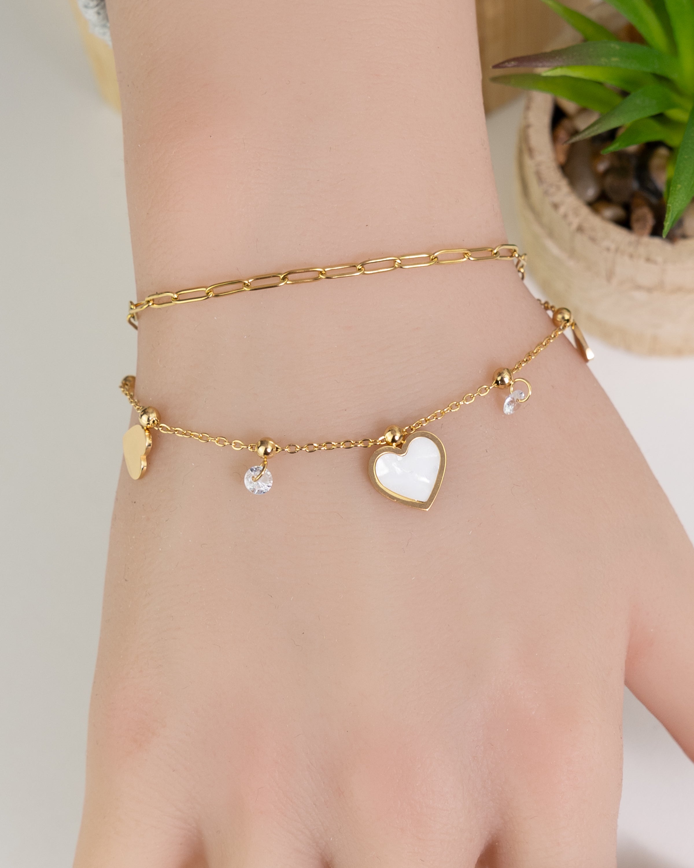 ZAZA-Love Heart Bracelet - Glanzor