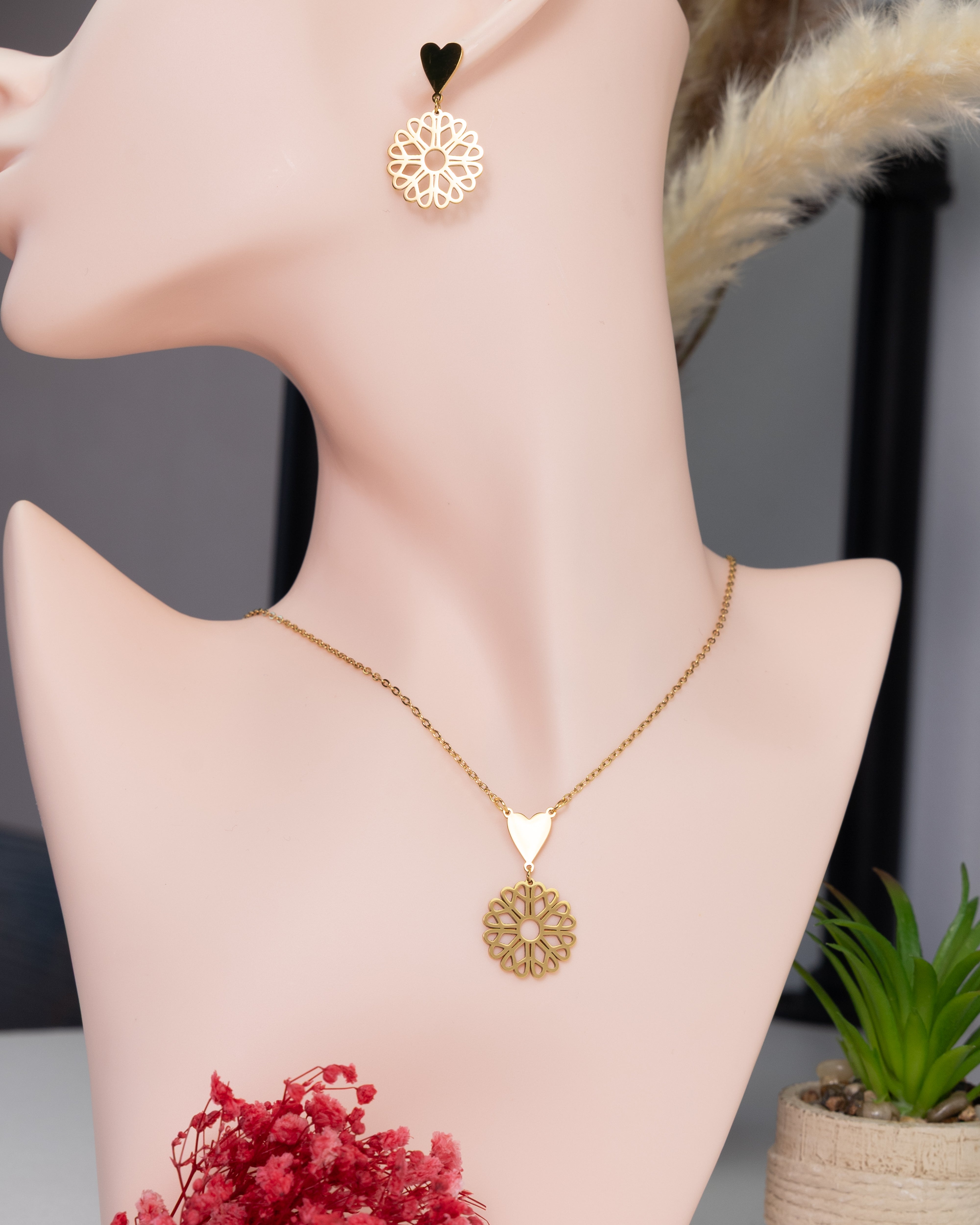 Nina-Herz der Blume-Set