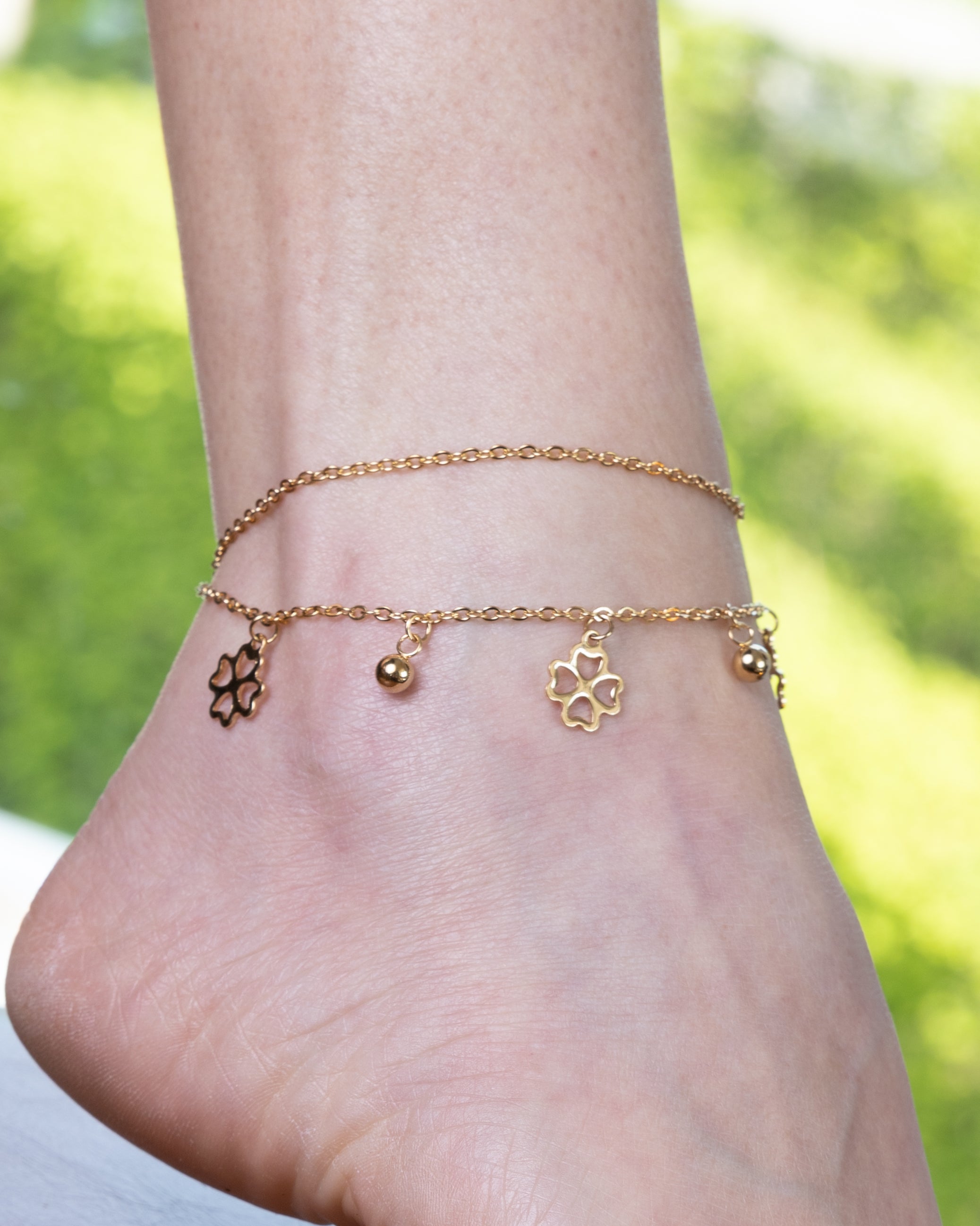 Four-Leaf Clover - Fußkettchen