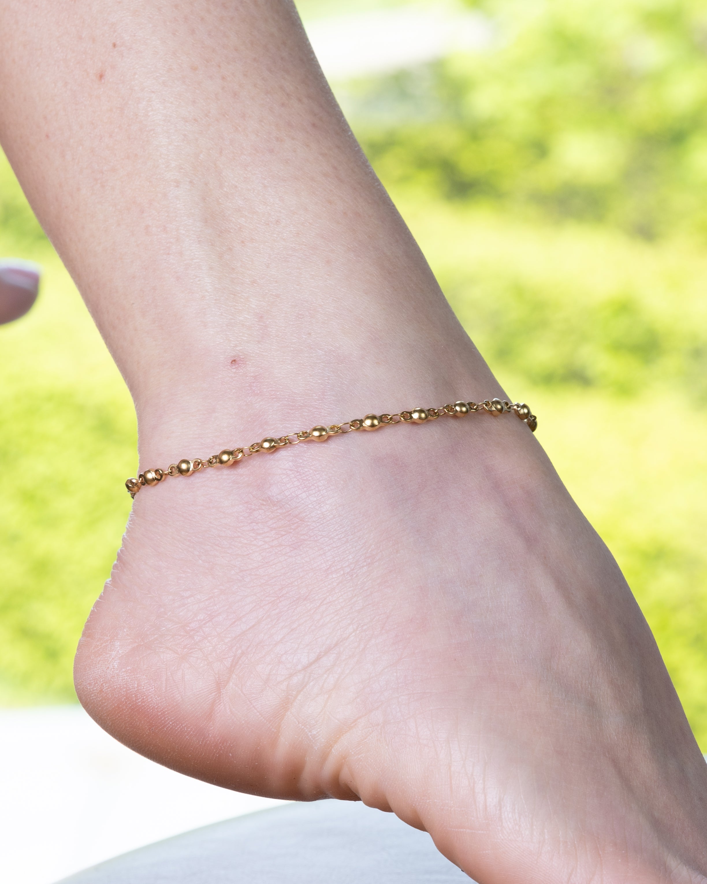 Golden Bead Shimmer-Fußkettchen