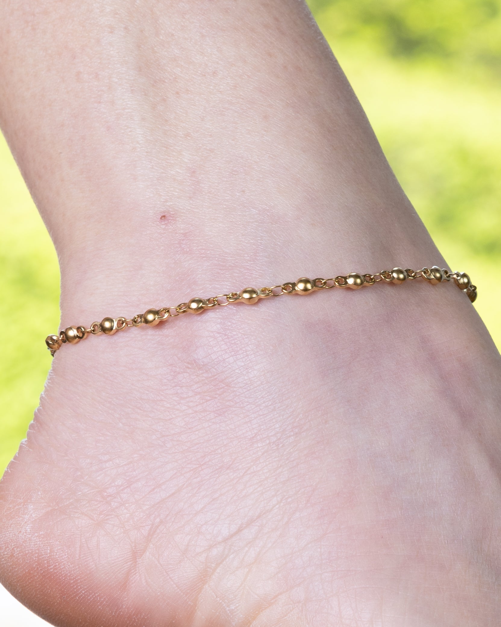 Golden Bead Shimmer-Fußkettchen