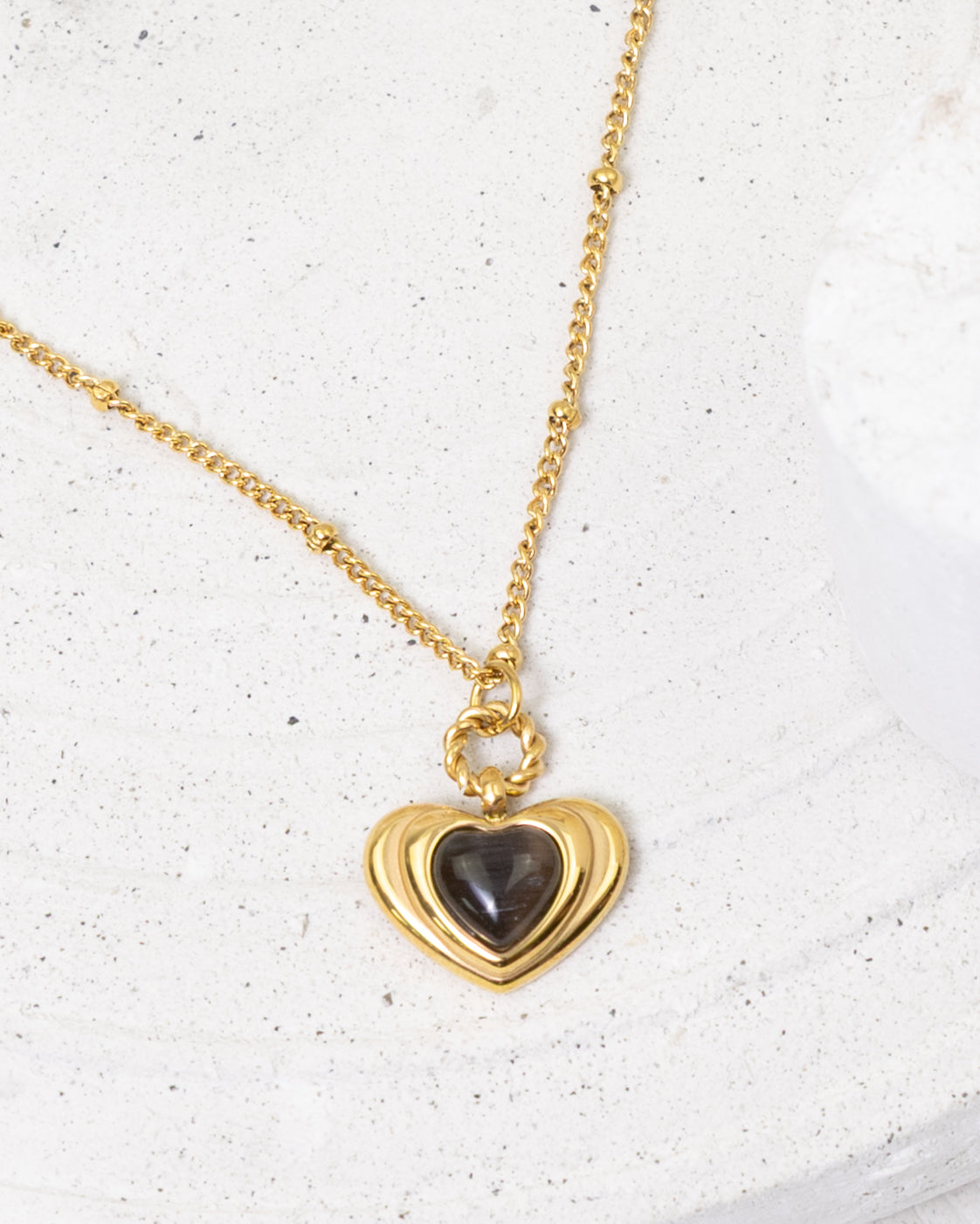 Mystic Heart Stone-Halskette - Glanzor
