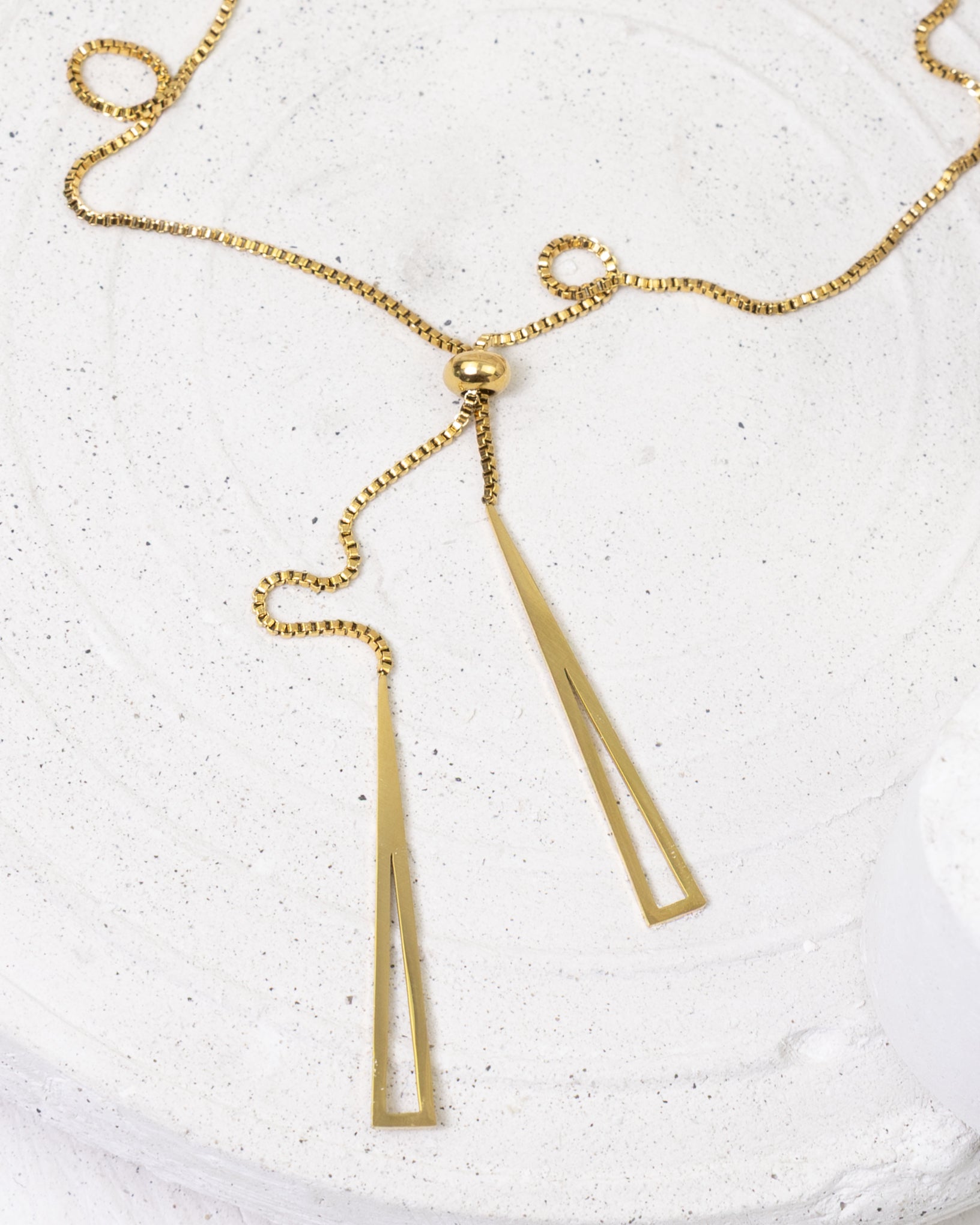Geometric Gleam Lariat-Halskette - Glanzor