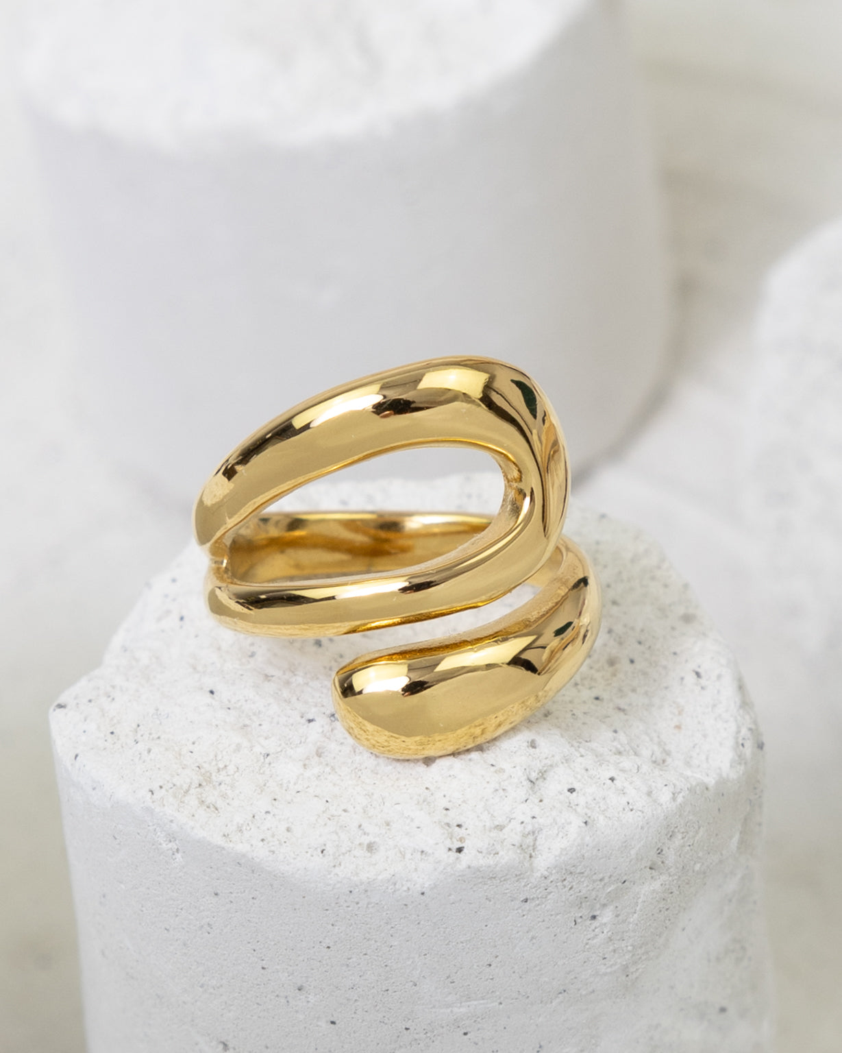 Serpentine Coil Statement Ring