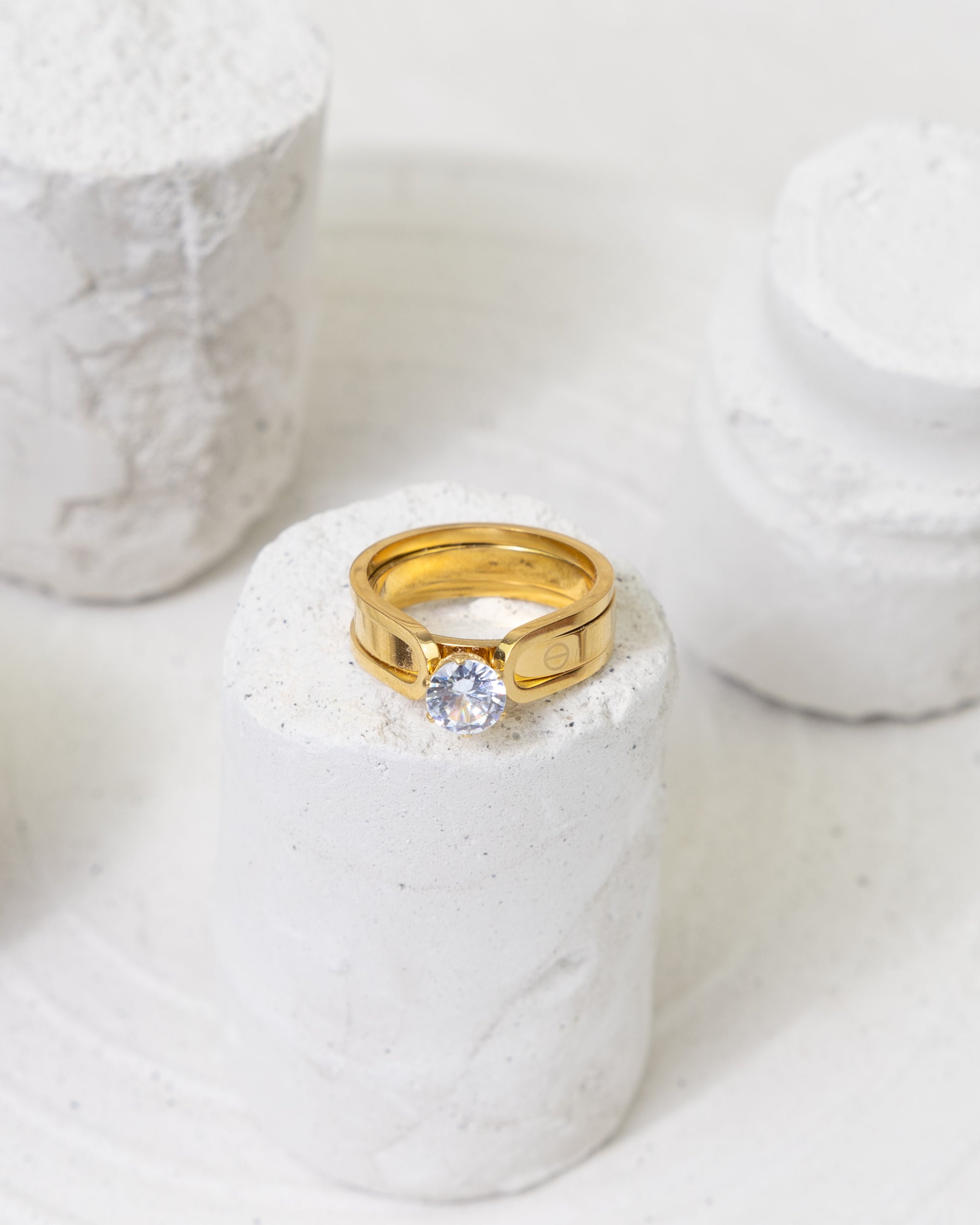 Ecliptic Solitaire Duo Ring - Glanzor