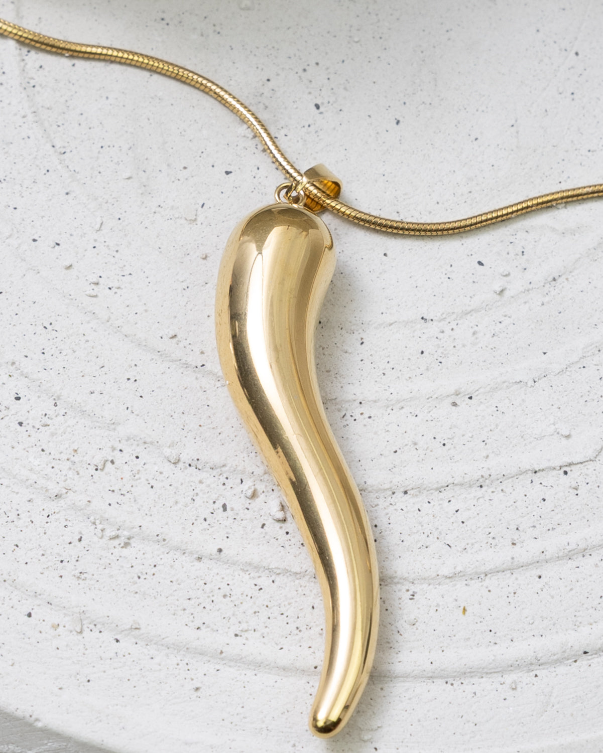 Golden Cornicello Charm-Halskette - Glanzor