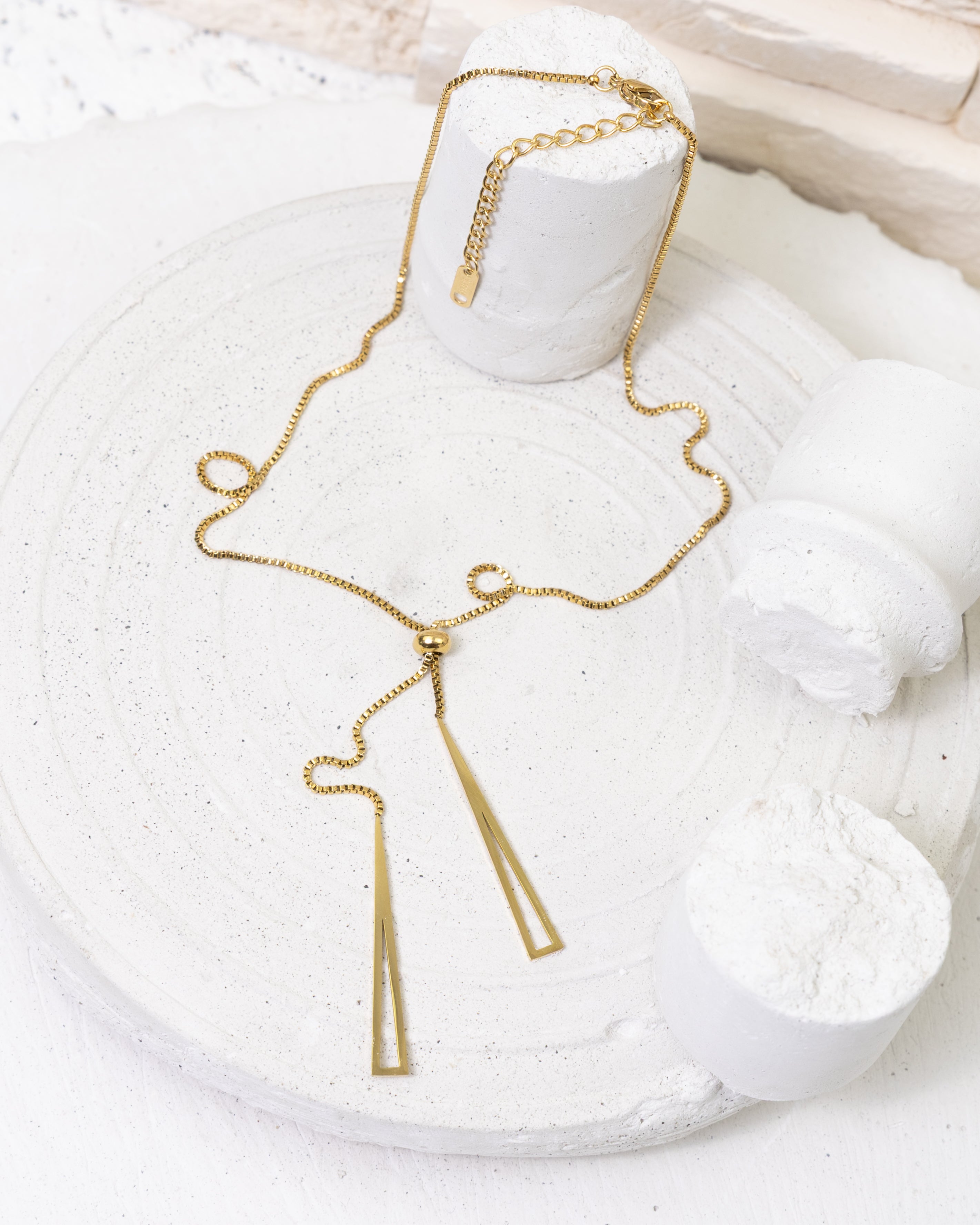 Geometric Gleam Lariat-Halskette - Glanzor