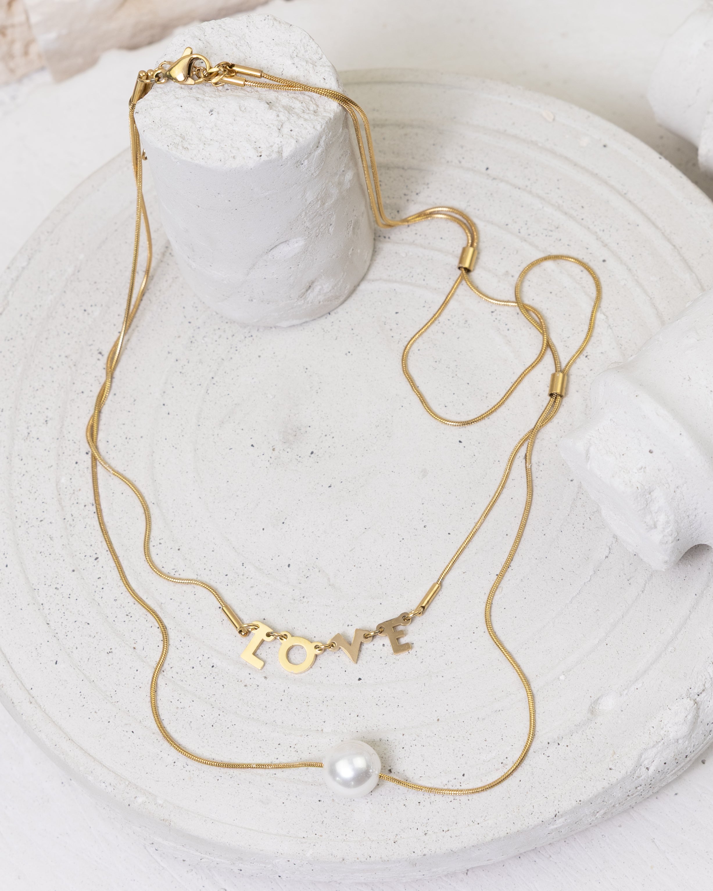 Timeless Love Pearl Lariat- Halskette - Glanzor