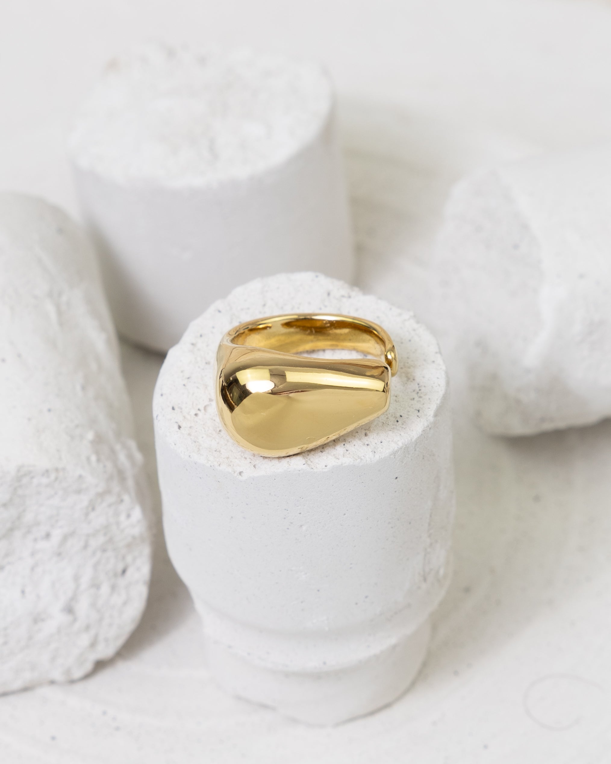 Liquid Gold Contour Ring - Glanzor