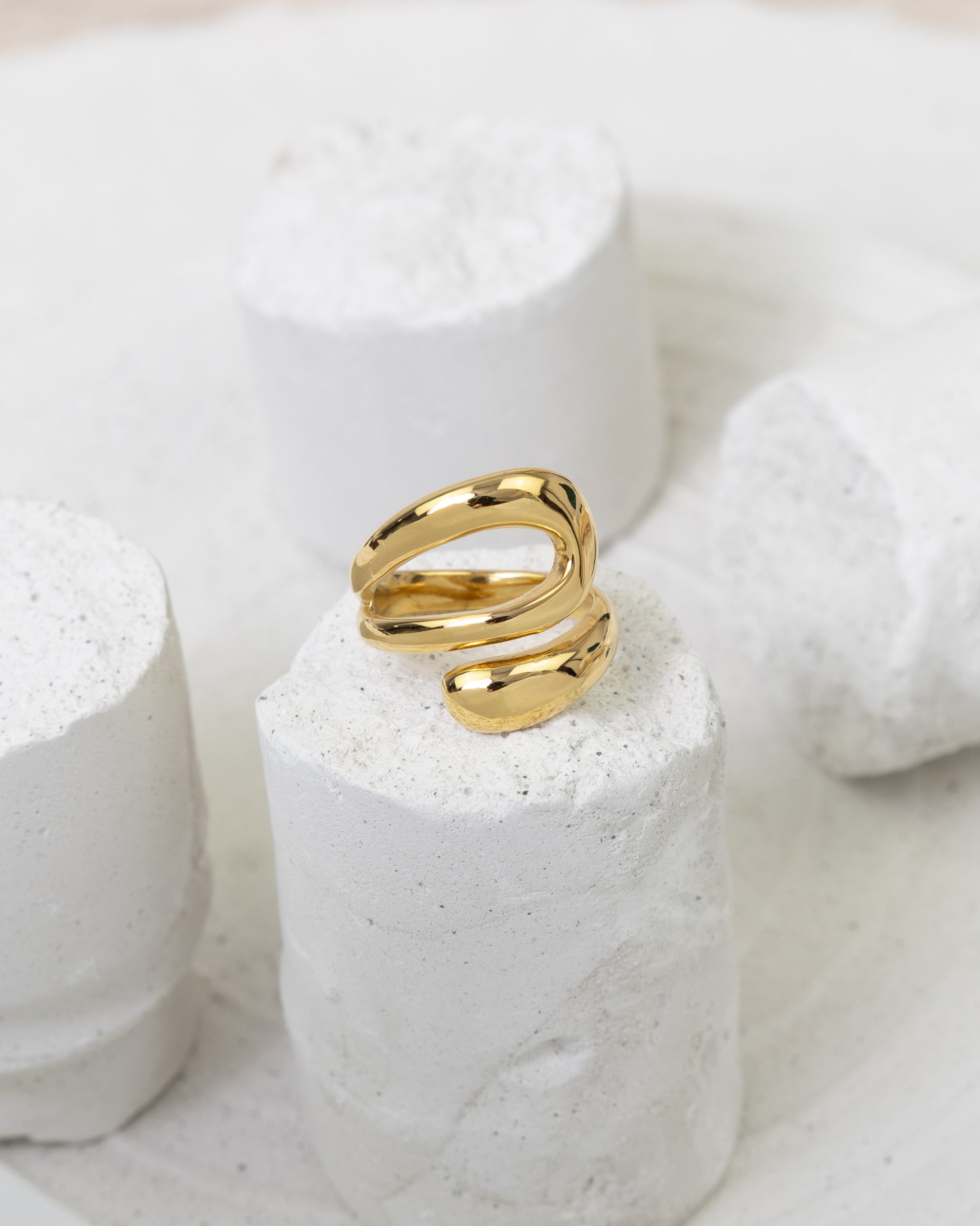 Serpentine Coil Statement Ring