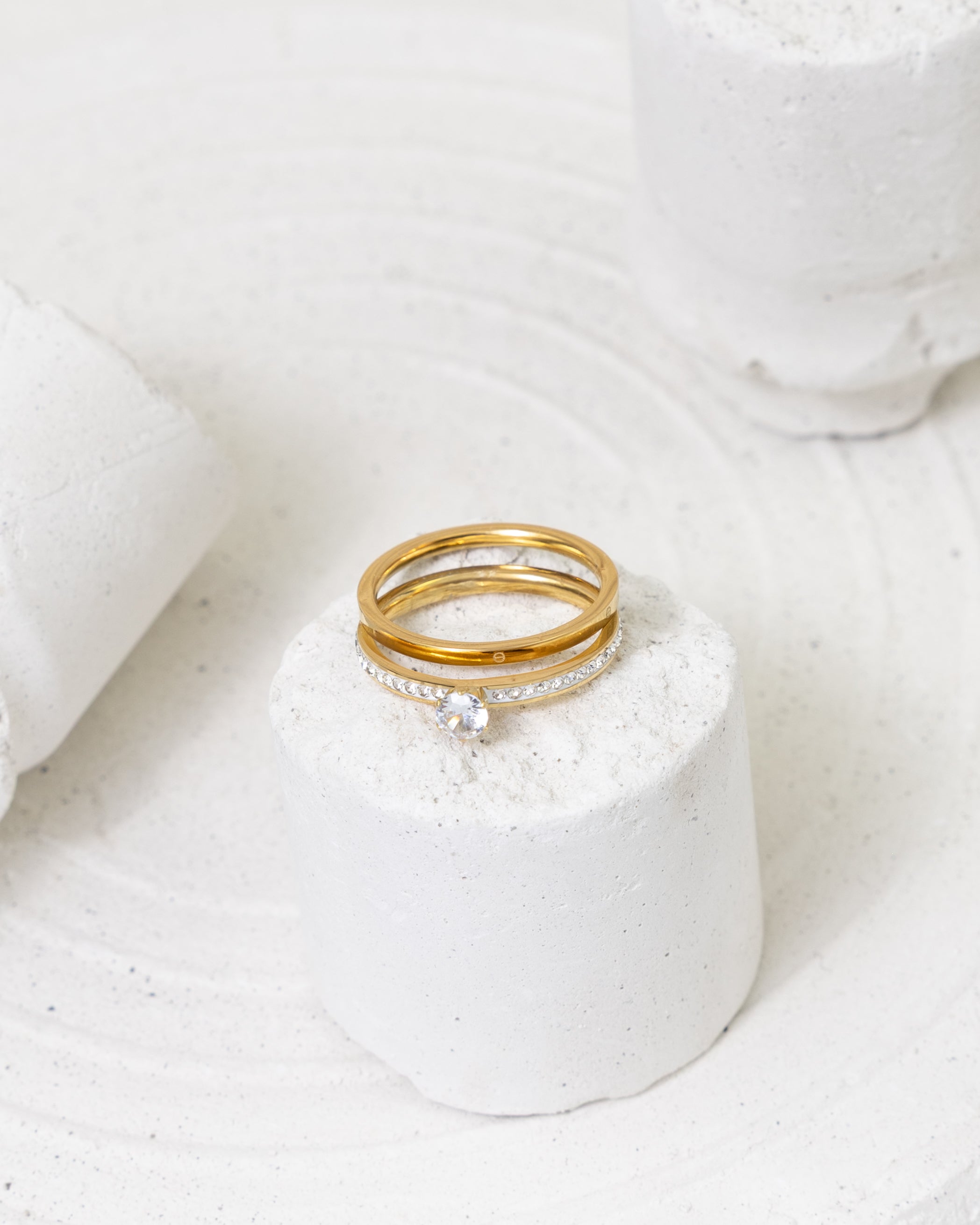 Celestial Twin Sparkle Ring - Glanzor