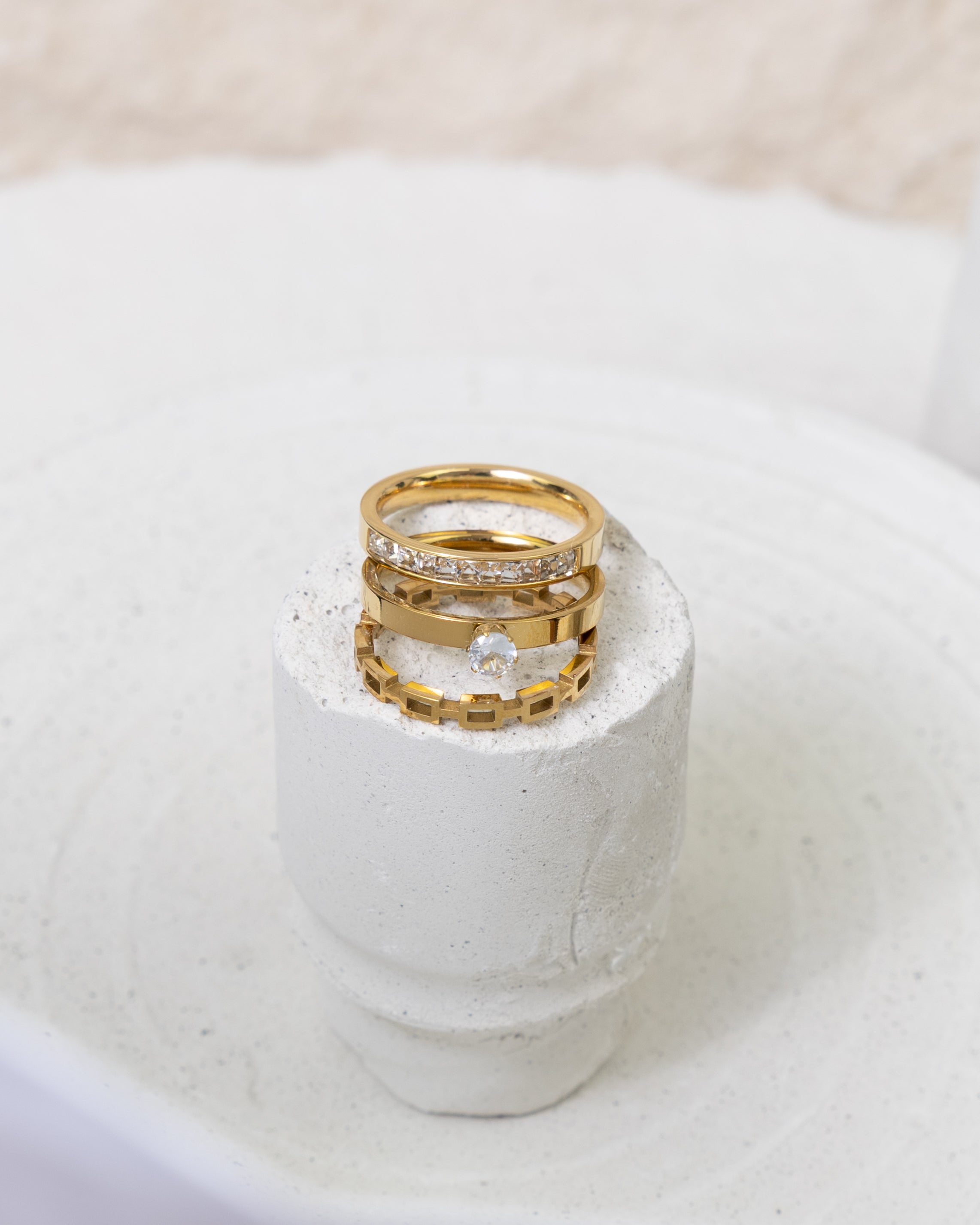 Celestial Trinity Stackable Rings - Glanzor